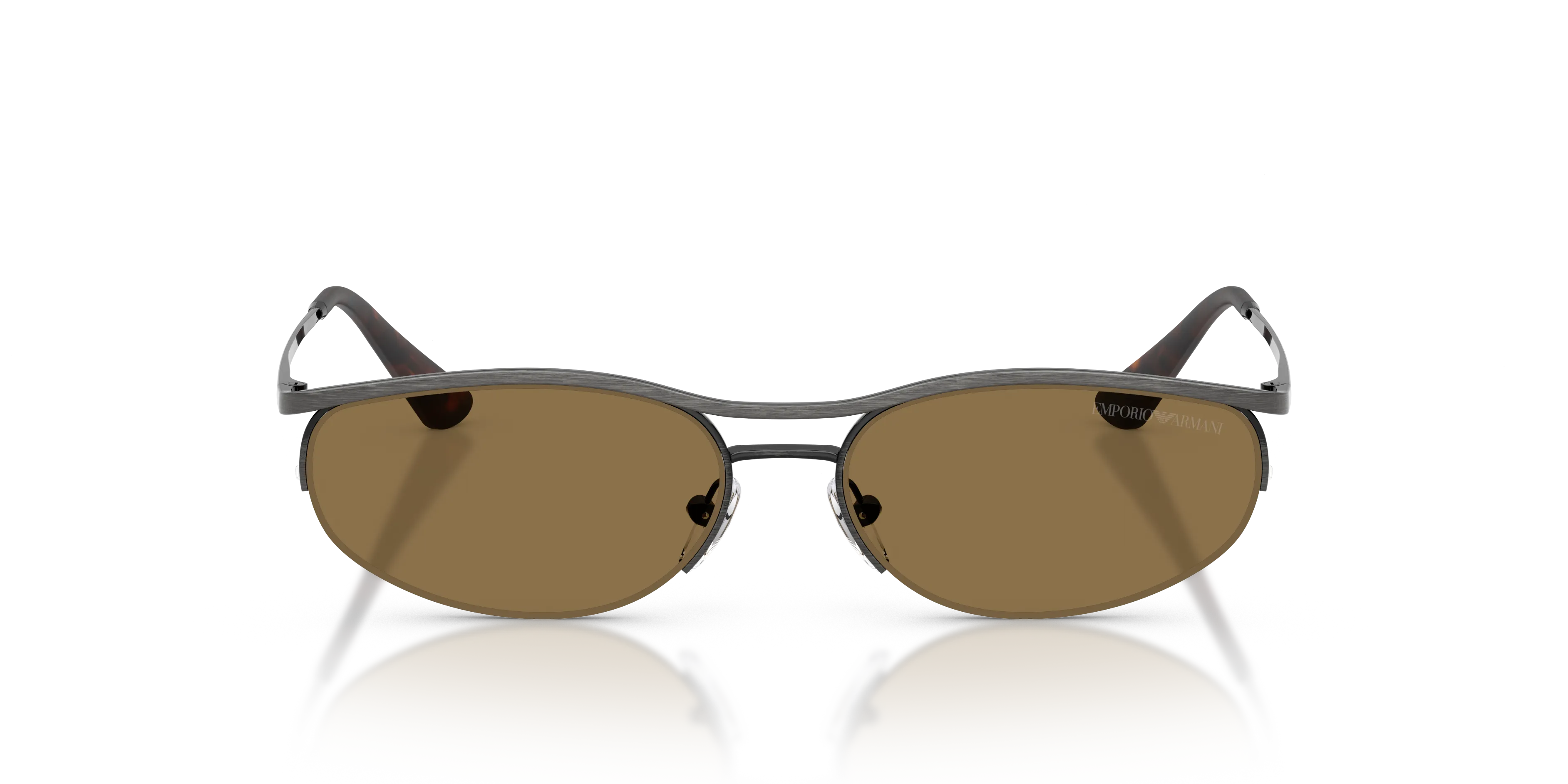 Emporio Armani EA2180 344573 Occhiali da sole Metallo Argento Marrone Rotonda Normale - immagine 3