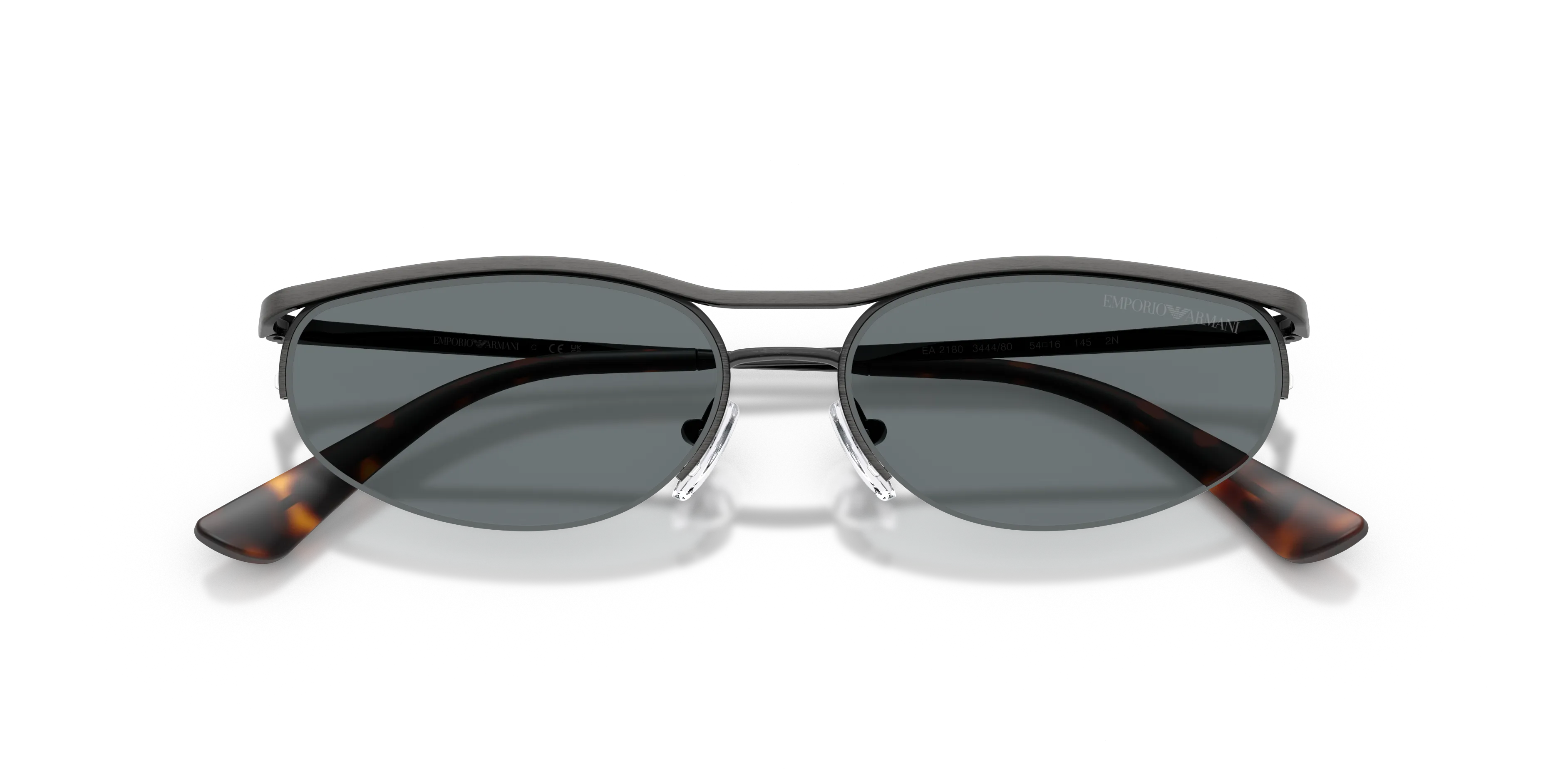 Emporio Armani EA2180 344480 Occhiali da sole Metallo Argento Blu Rotonda Normale - immagine 2