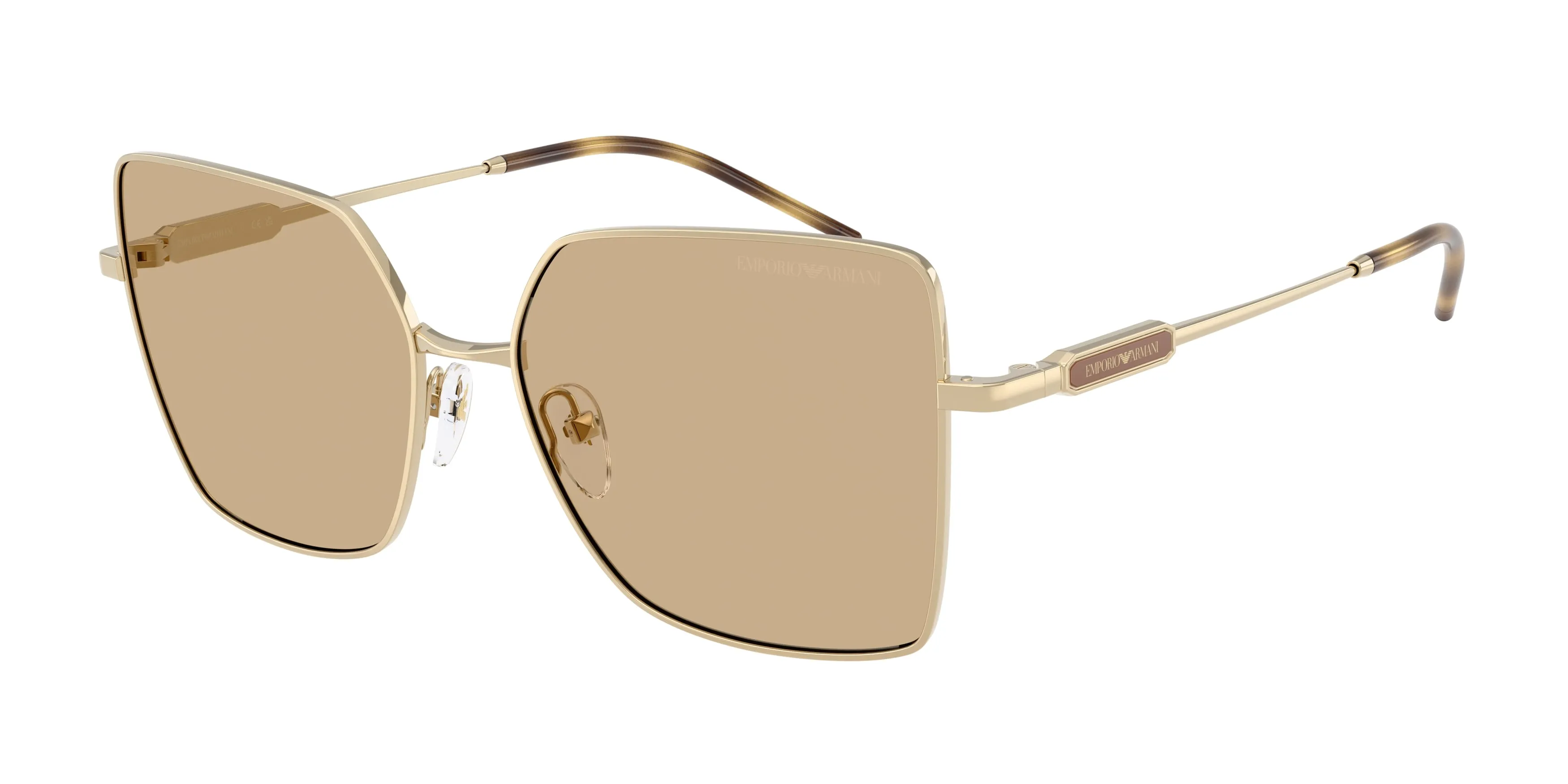 Emporio Armani EA2179 301373 Occhiali da sole Metallo Oro Marrone Squadrata Normale - immagine 1