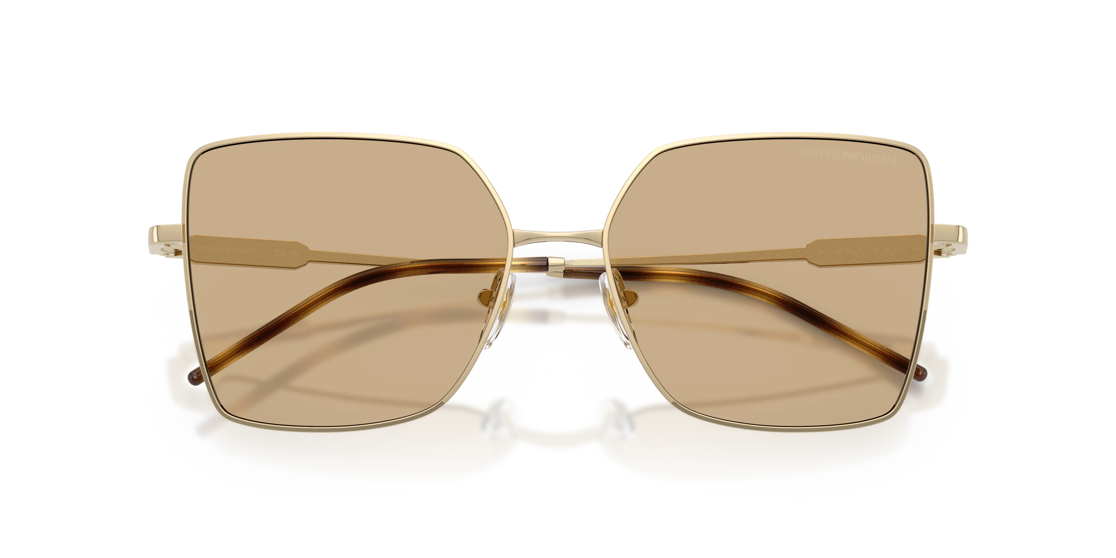 Emporio Armani EA2179 301373 Occhiali da sole Metallo Oro Marrone Squadrata Normale - immagine 2
