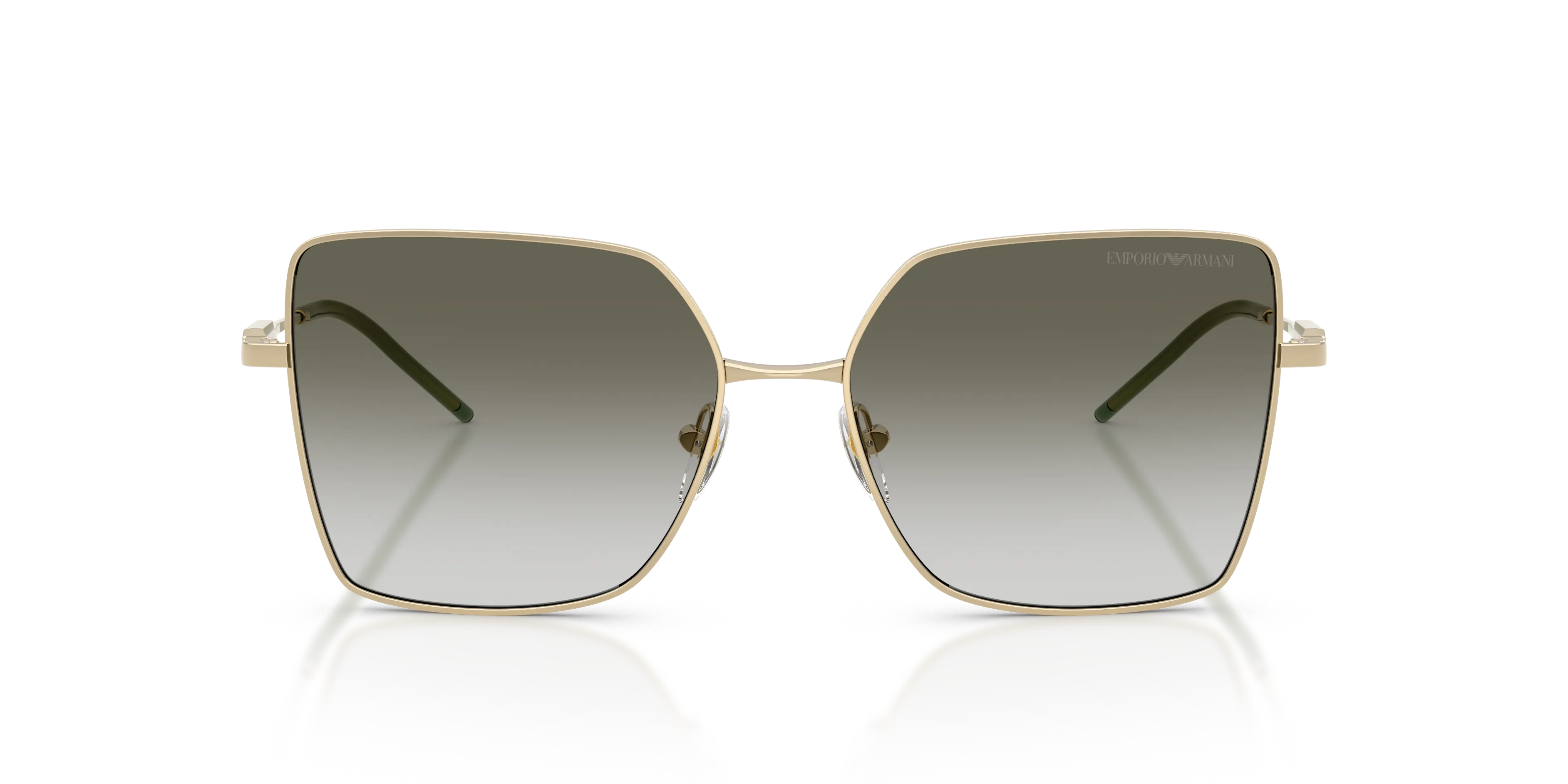 Emporio Armani EA2179 30132A Occhiali da sole Metallo Oro Verde Squadrata Normale Sfumato - immagine 3