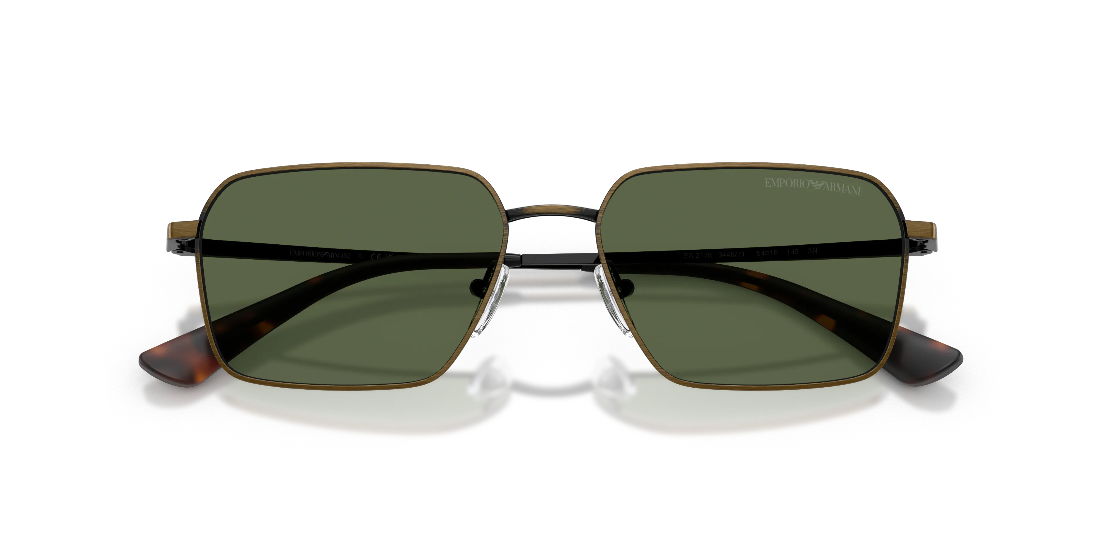 Emporio Armani EA2178 344671 Occhiali da sole Metallo Oro Verde Geometrica Normale - immagine 2
