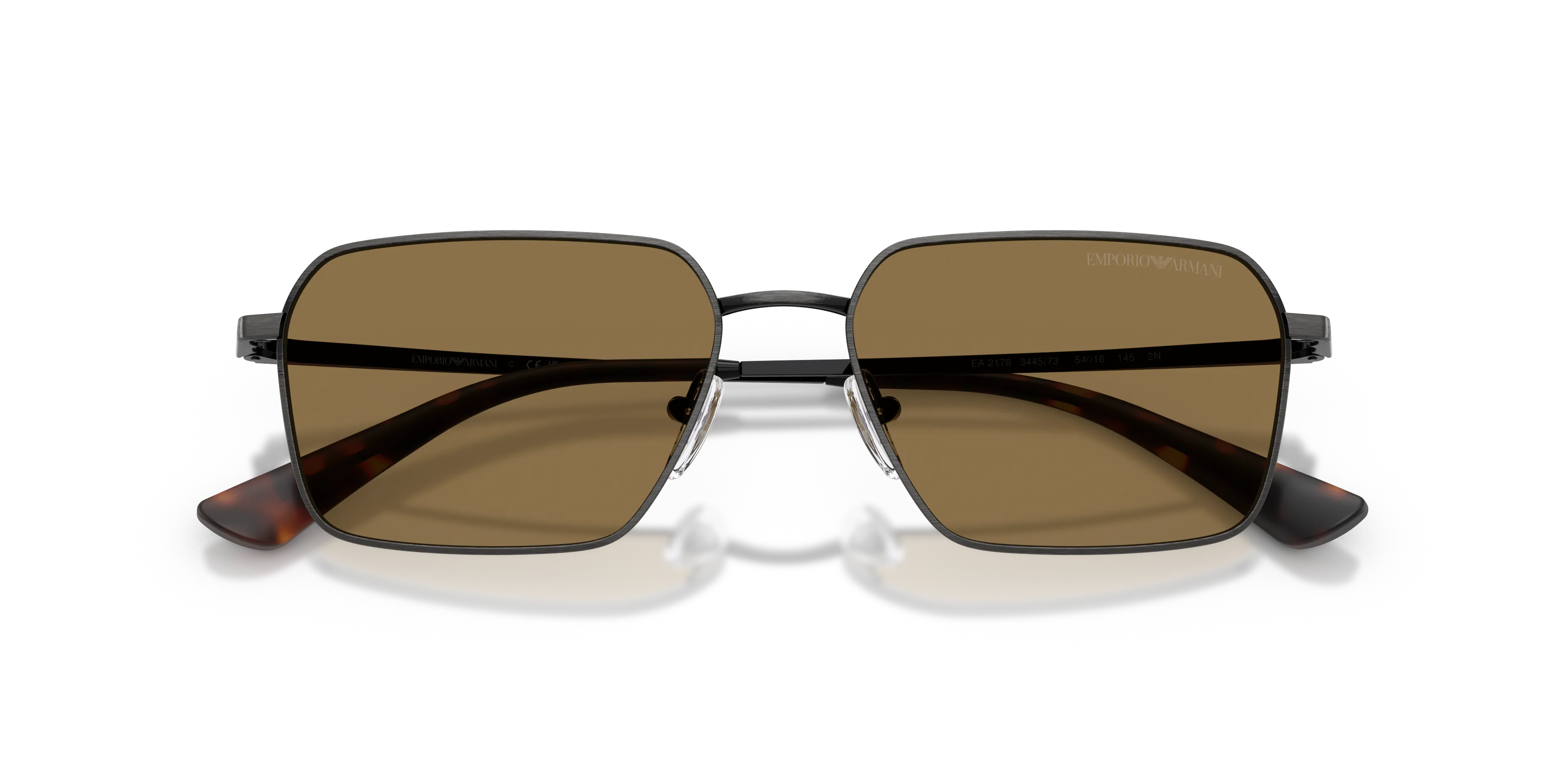Emporio Armani EA2178 344573 Occhiali da sole Metallo Argento Marrone Geometrica Normale - immagine 2