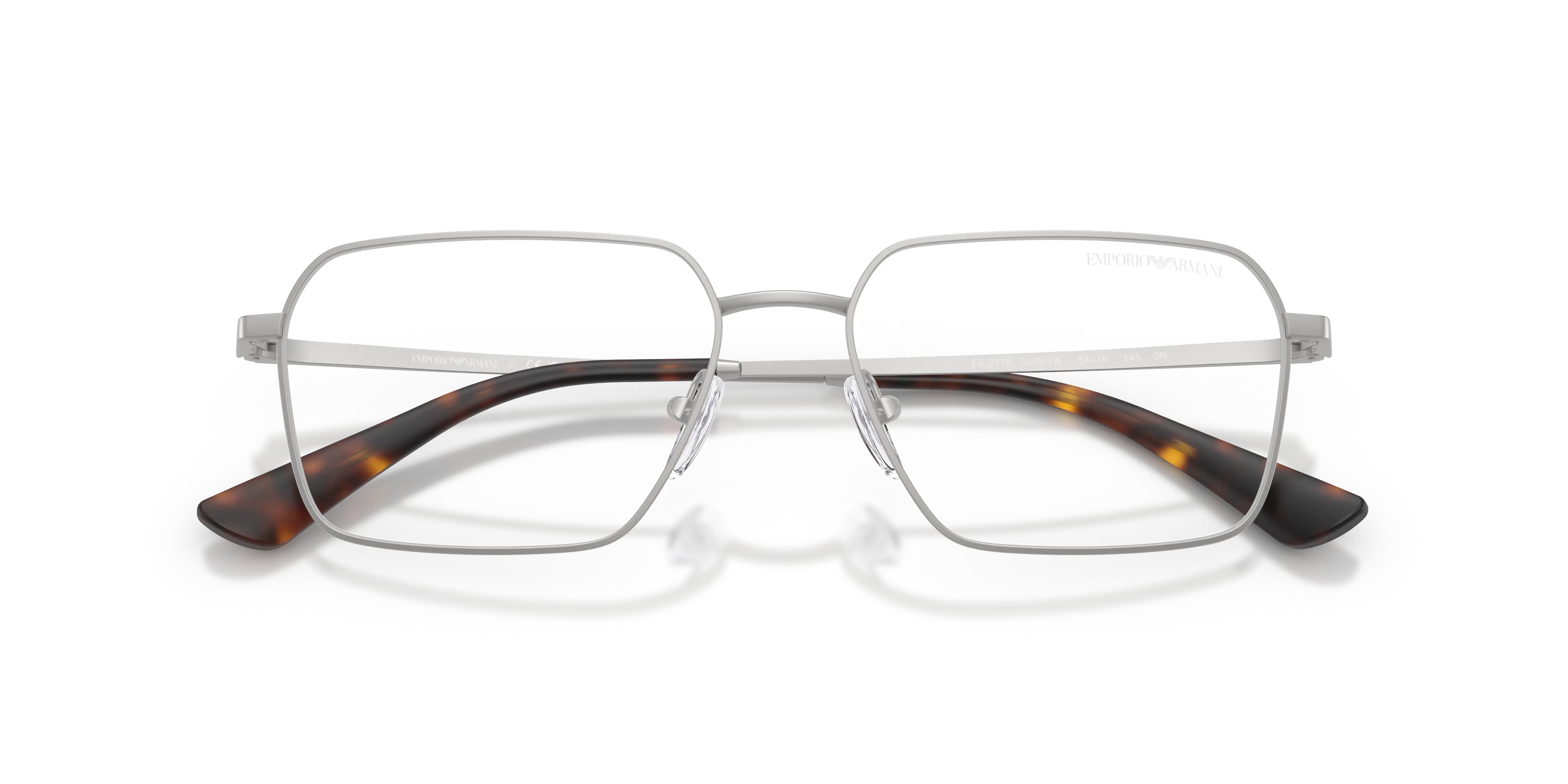 Emporio Armani EA2178 30451W Occhiali da sole Metallo Argento Trasparente Geometrica Normale - immagine 2