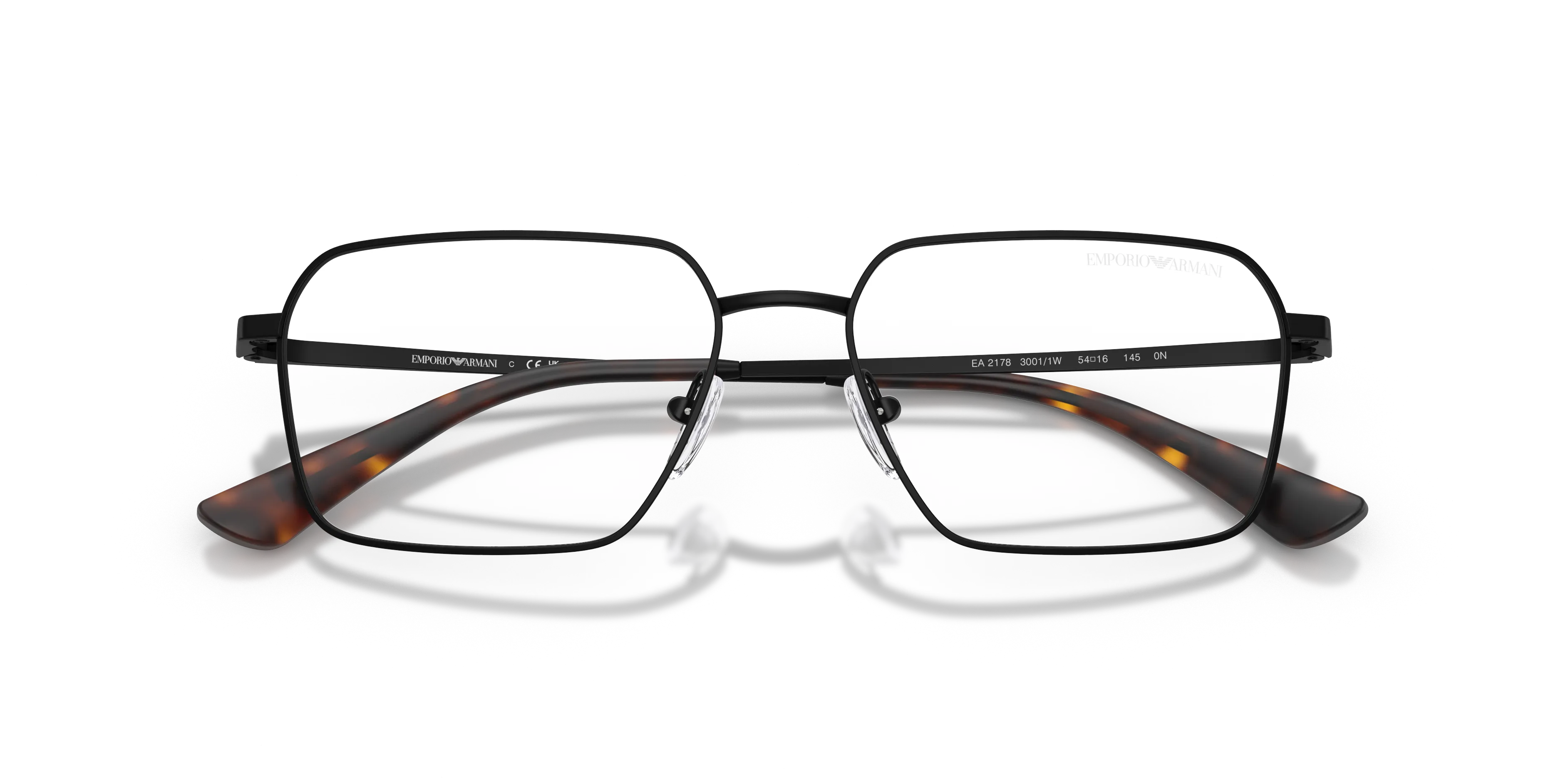 Emporio Armani EA2178 30011W Occhiali da sole Metallo Nero Trasparente Geometrica Normale - immagine 2