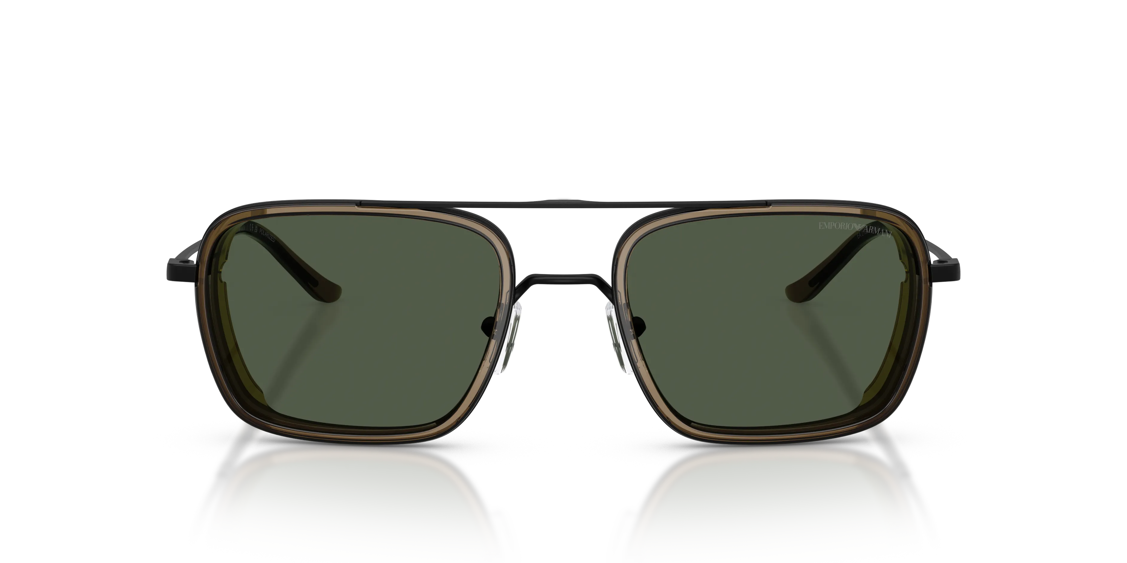 Emporio Armani EA2162 30019A Occhiali da sole Metallo Nero Verde Squadrata Polarizzata - immagine 3