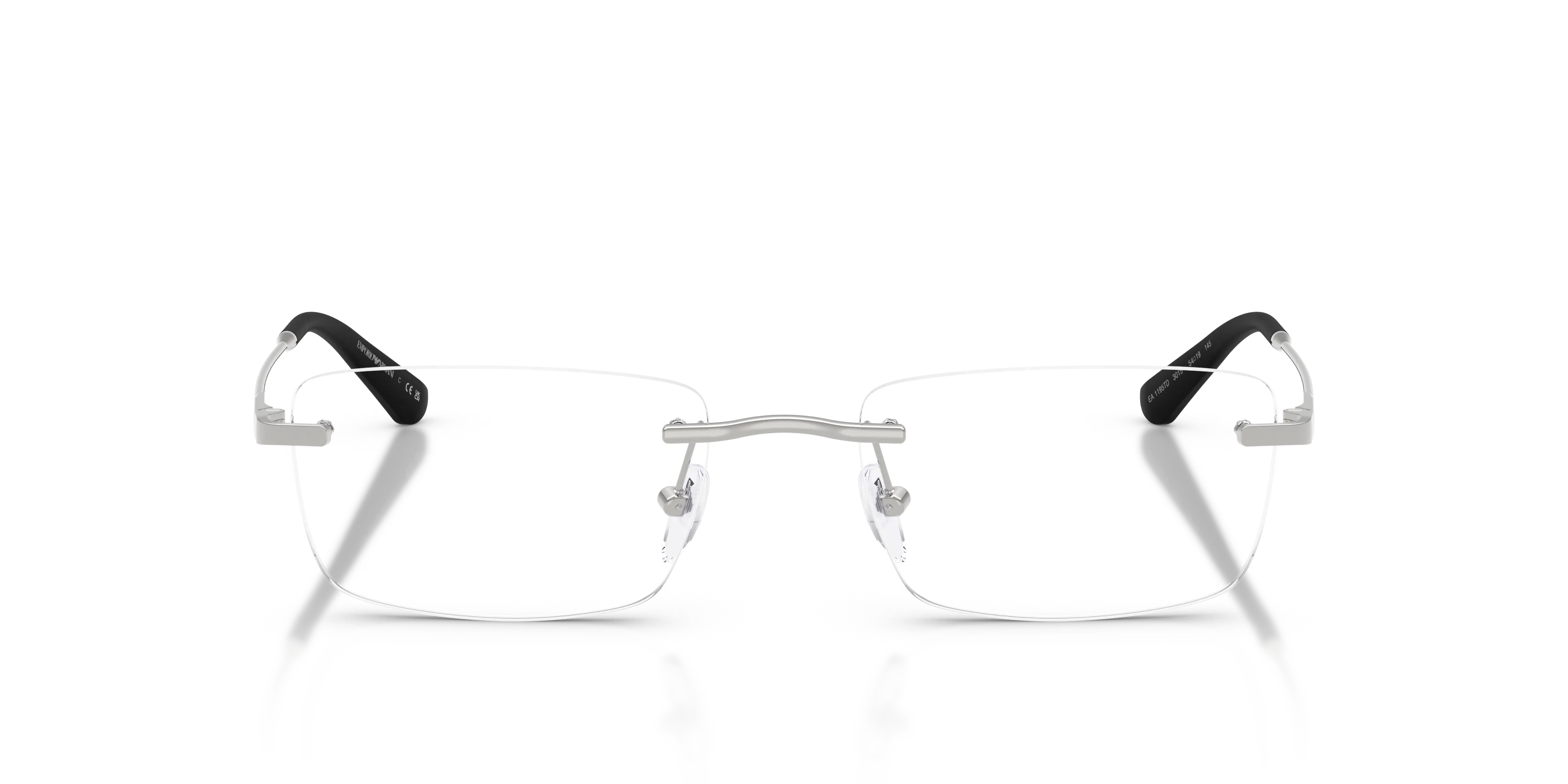Emporio Armani EA1195TD 3015 Montature da vista Titanio Argento Trasparente Squadrata Normale - immagine 3