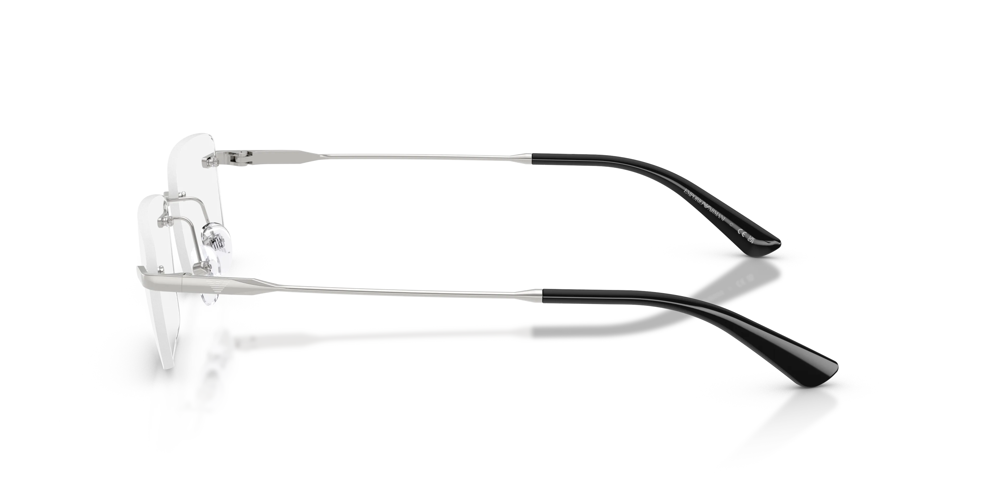Emporio Armani EA1195TD 3015 Montature da vista Titanio Argento Trasparente Squadrata Normale - immagine 4