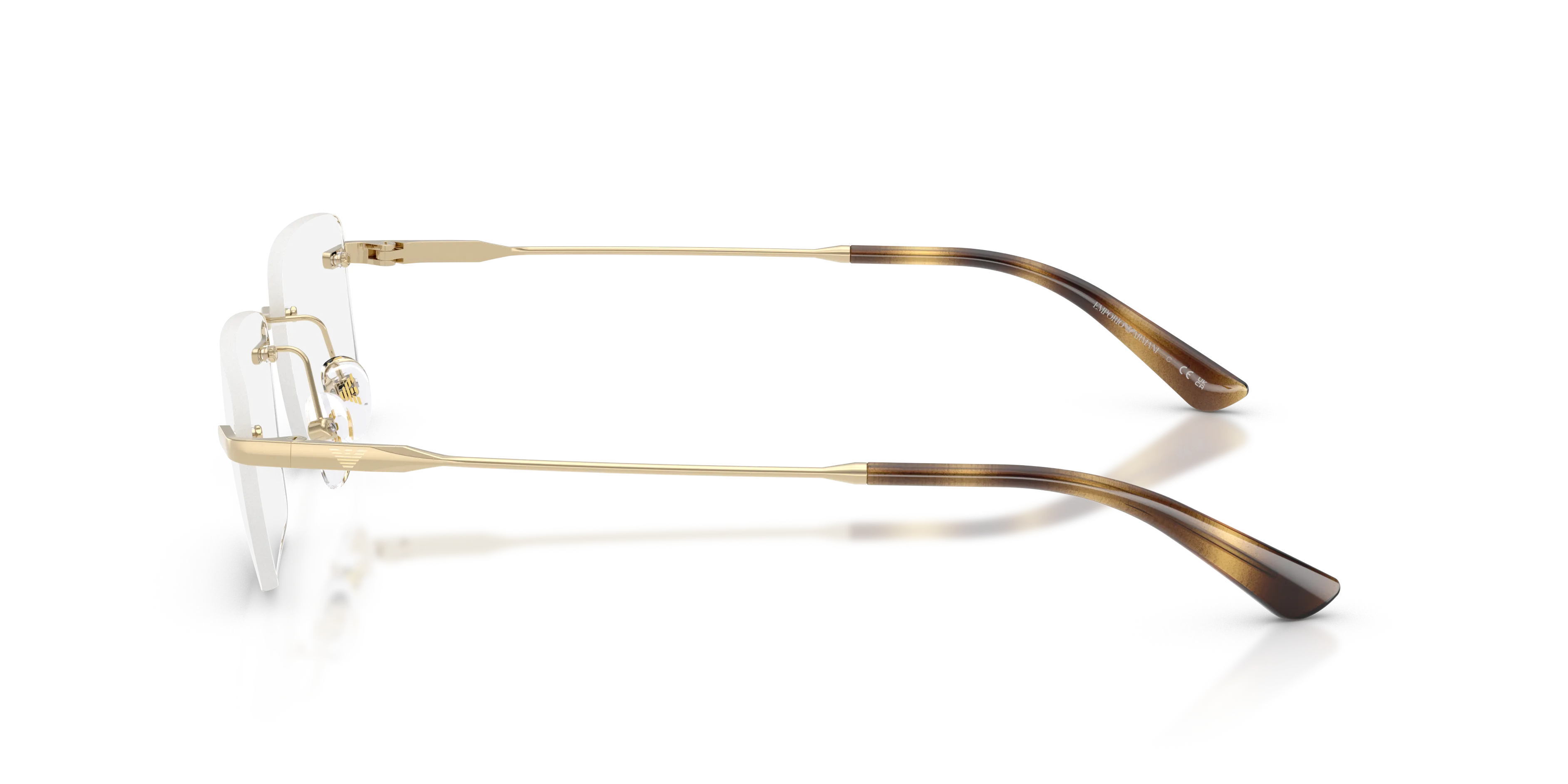 Emporio Armani EA1195TD 3013 Montature da vista Titanio Oro Trasparente Squadrata Normale - immagine 4