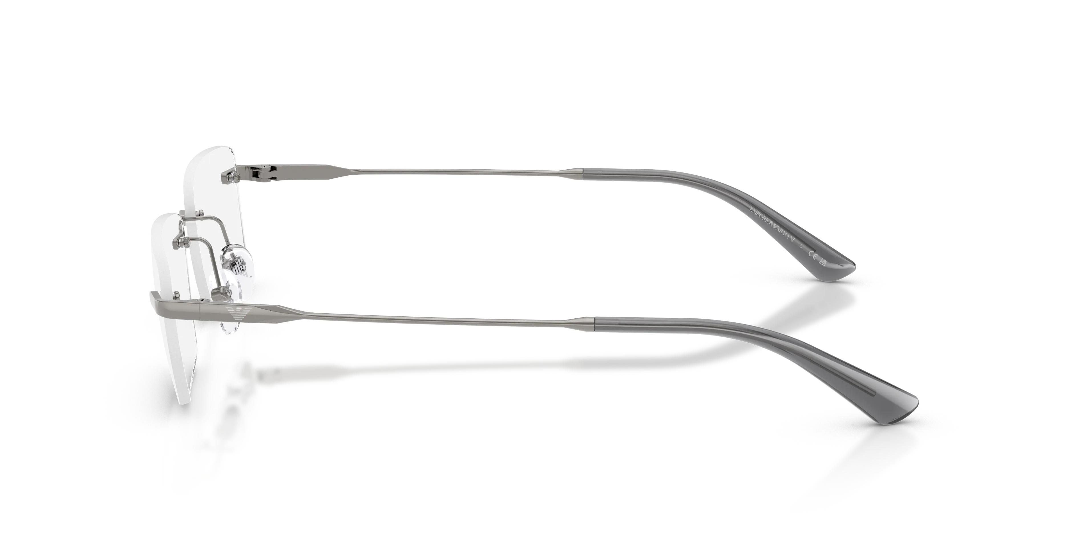 Emporio Armani EA1195TD 3010 Montature da vista Titanio Grigio Trasparente Squadrata Normale - immagine 4