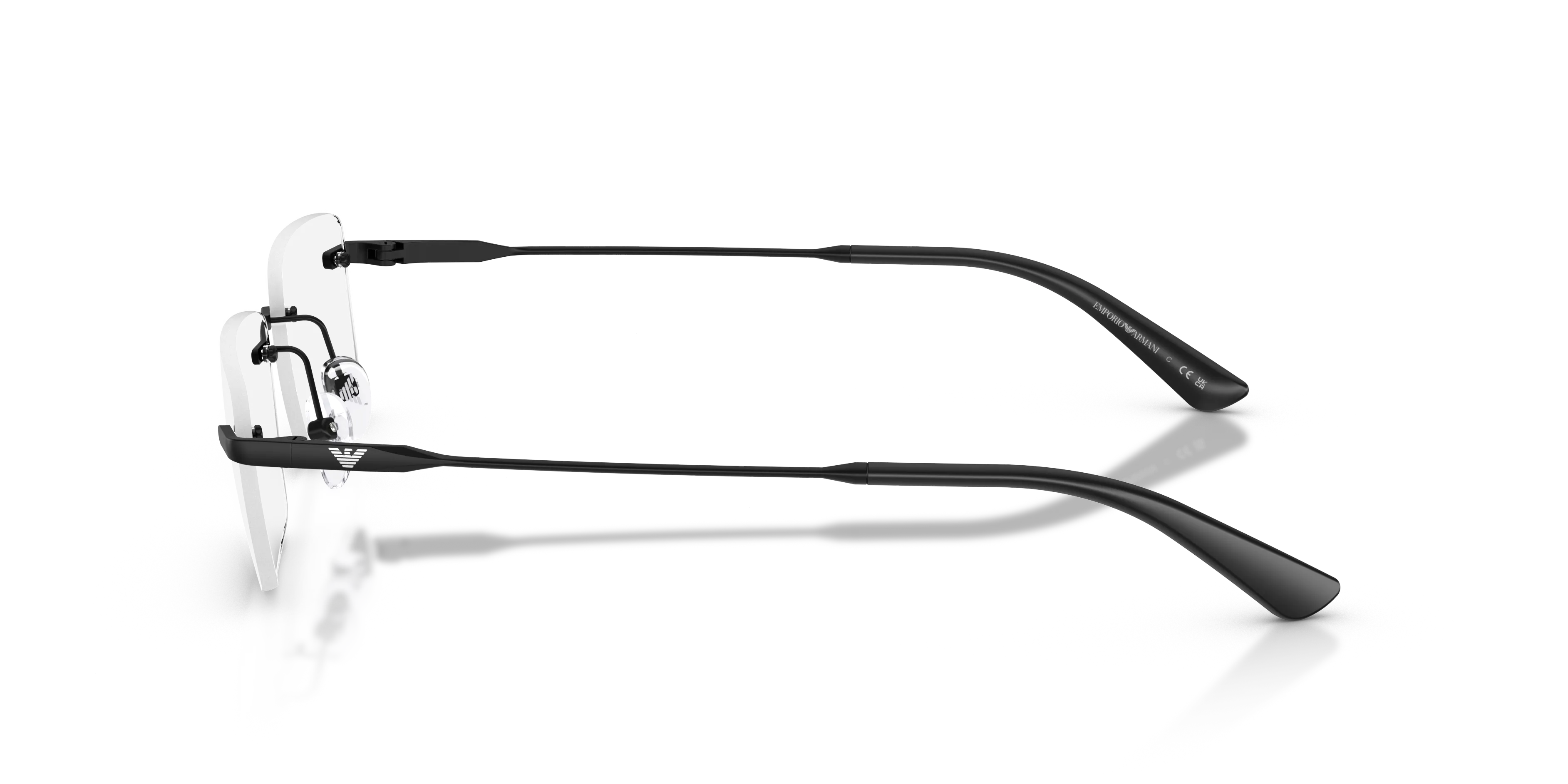 Emporio Armani EA1195TD 3001 Montature da vista Titanio Nero Trasparente Squadrata Normale - immagine 4
