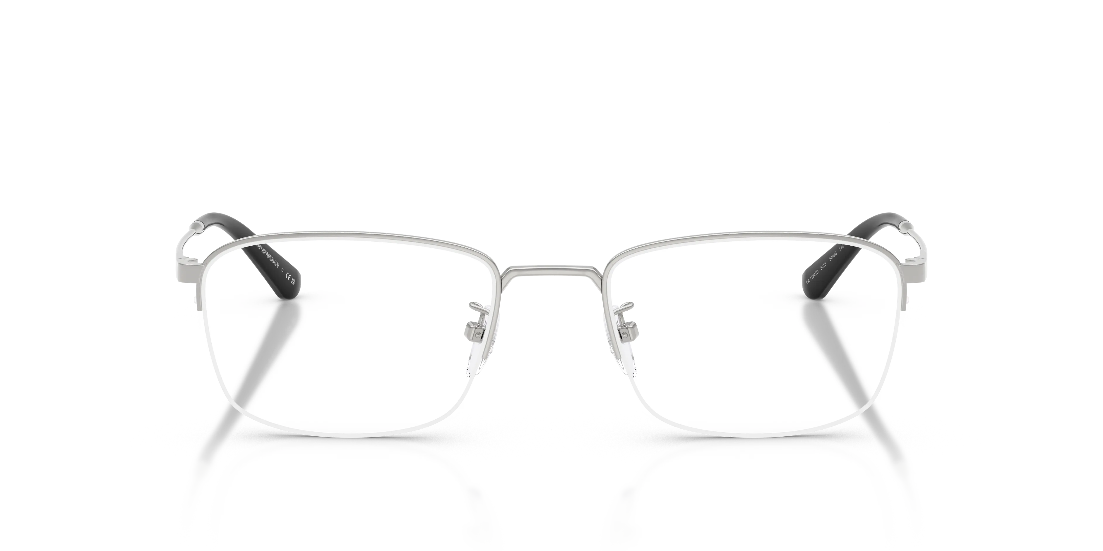 Emporio Armani EA1194TD 3015 Montature da vista Titanio Argento Trasparente Pillow Normale - immagine 3