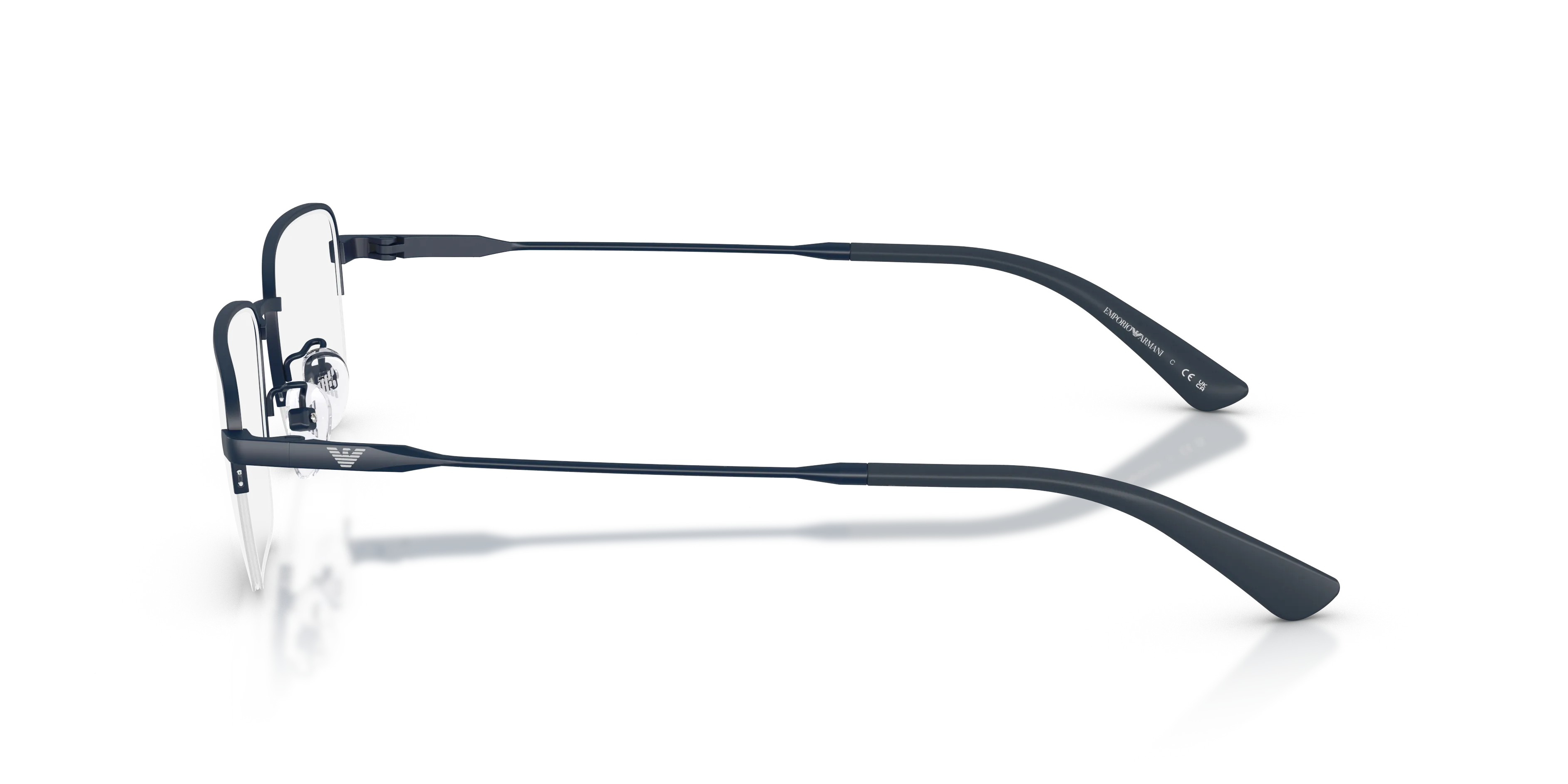 Emporio Armani EA1193TD 3018 Montature da vista Titanio Blu Trasparente Squadrata Normale - immagine 4