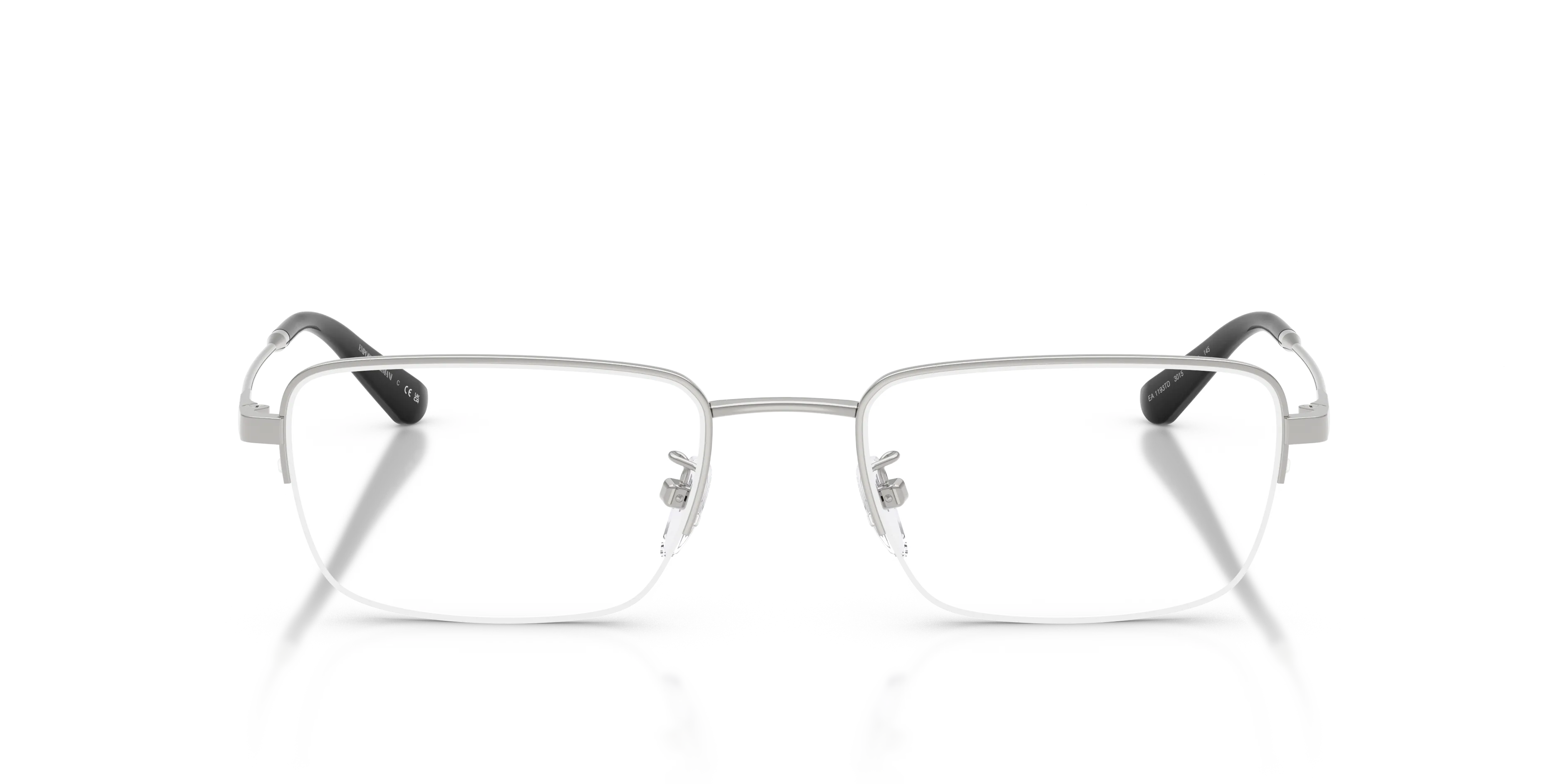 Emporio Armani EA1193TD 3015 Montature da vista Titanio Argento Trasparente Squadrata Normale - immagine 3