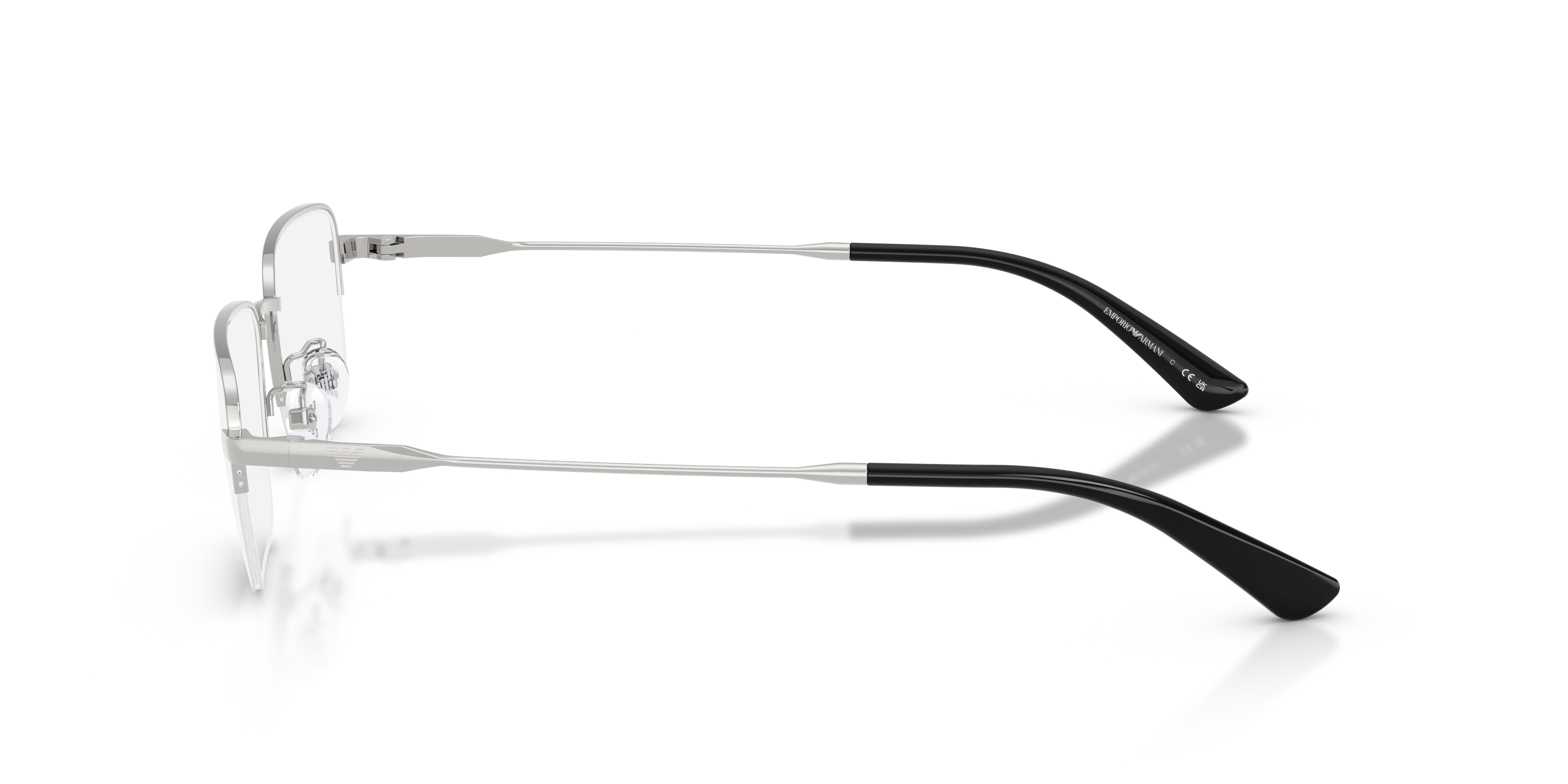 Emporio Armani EA1193TD 3015 Montature da vista Titanio Argento Trasparente Squadrata Normale - immagine 4