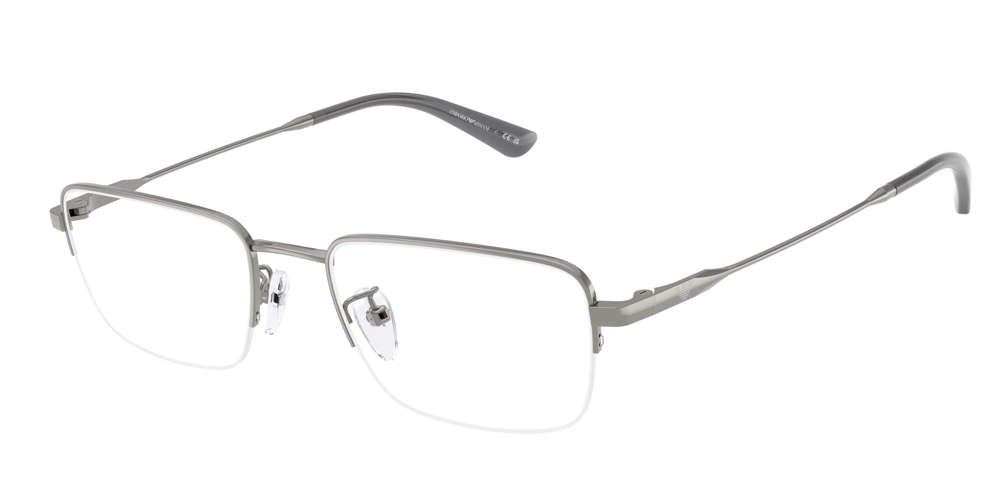 Emporio Armani EA1193TD 3010 Montature da vista Titanio Grigio Trasparente Squadrata Normale - immagine 1