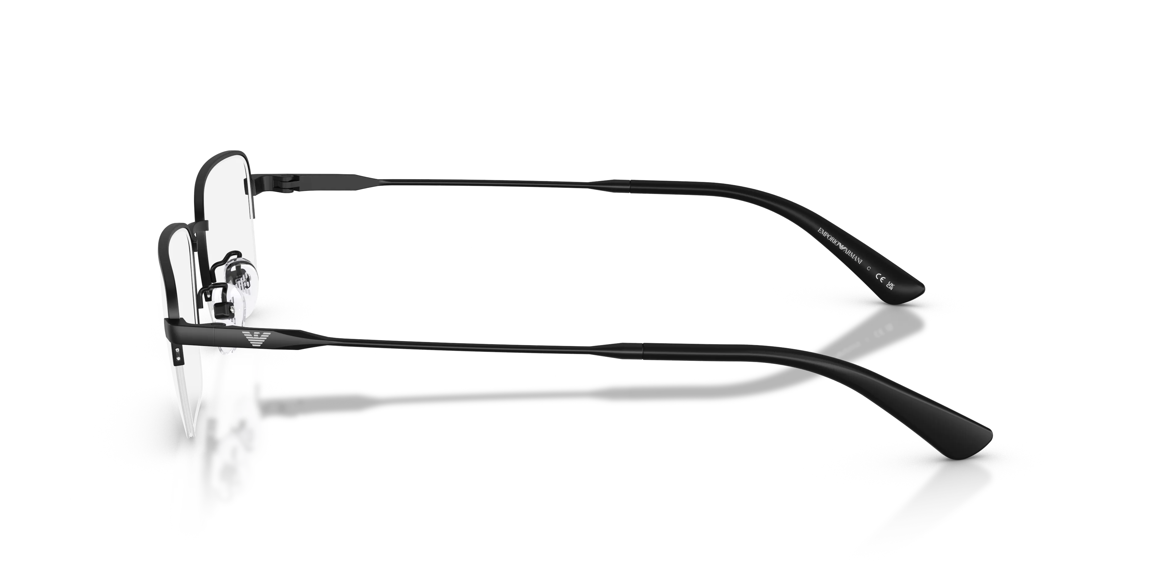 Emporio Armani EA1193TD 3001 Montature da vista Titanio Nero Trasparente Squadrata Normale - immagine 4