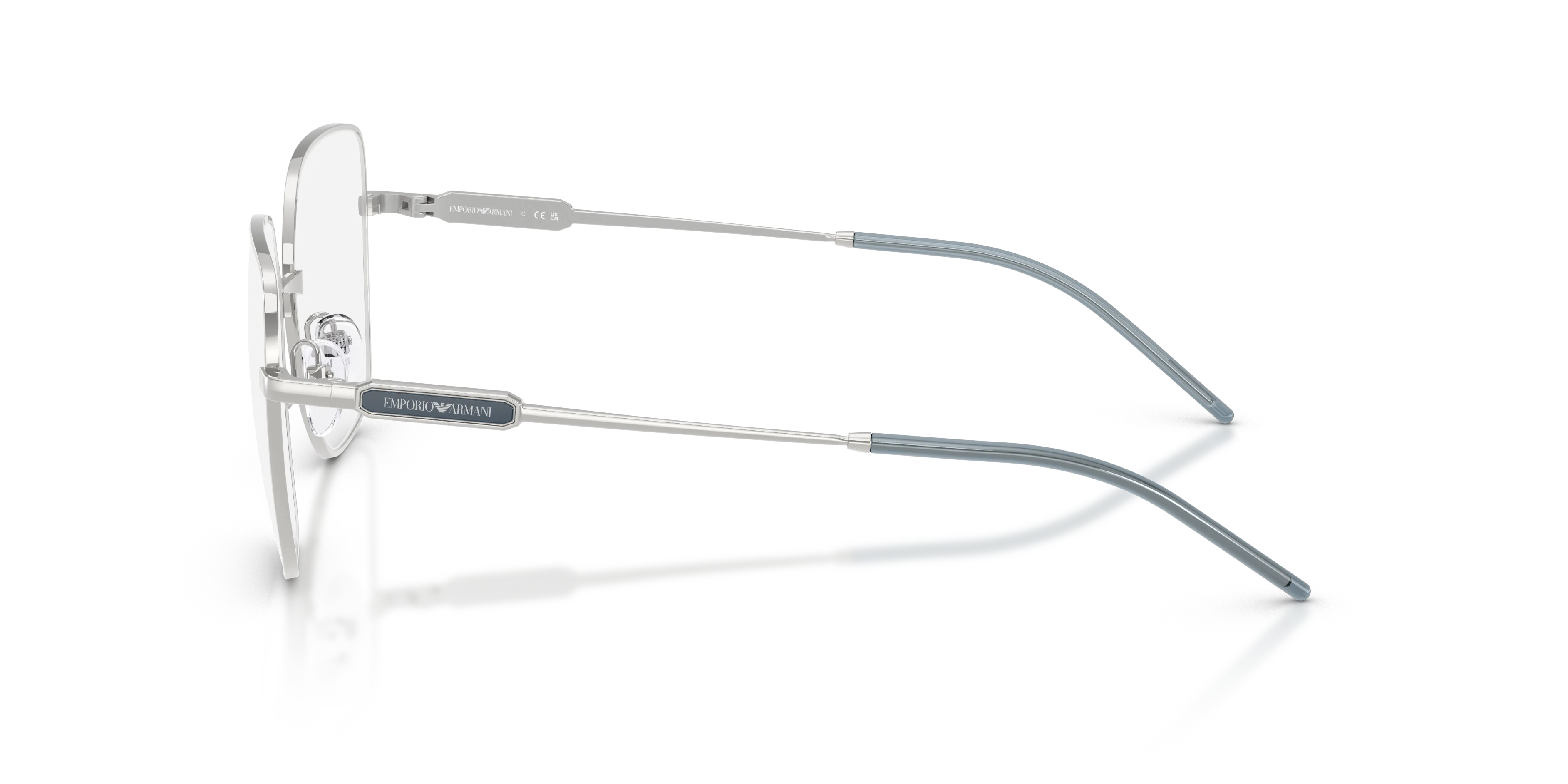 Emporio Armani EA1192 3015 Montature da vista Metallo Argento Trasparente Geometrica Normale - immagine 4