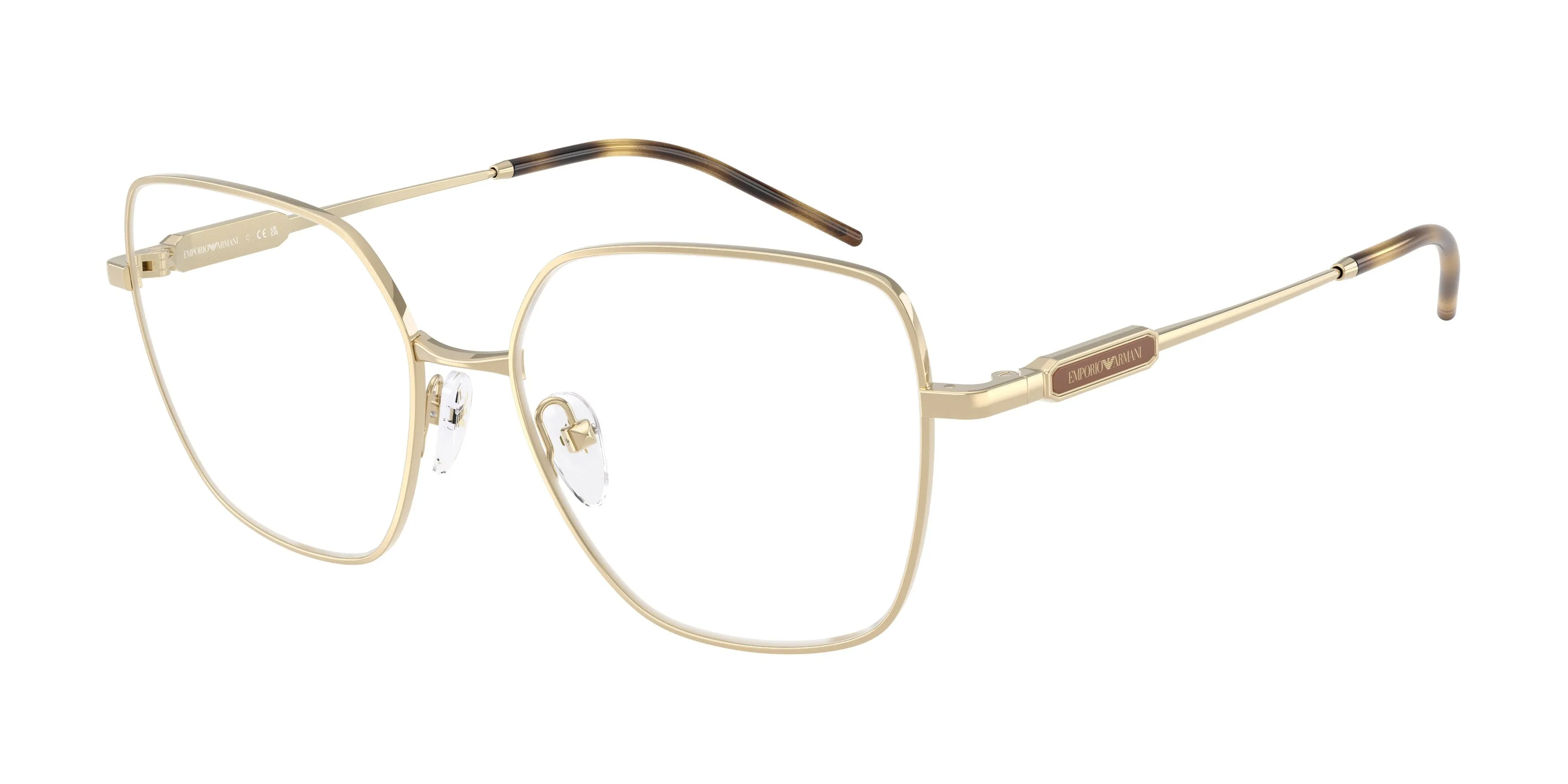 Emporio Armani EA1192 3013 Montature da vista Metallo Oro Trasparente Geometrica Normale - immagine 1