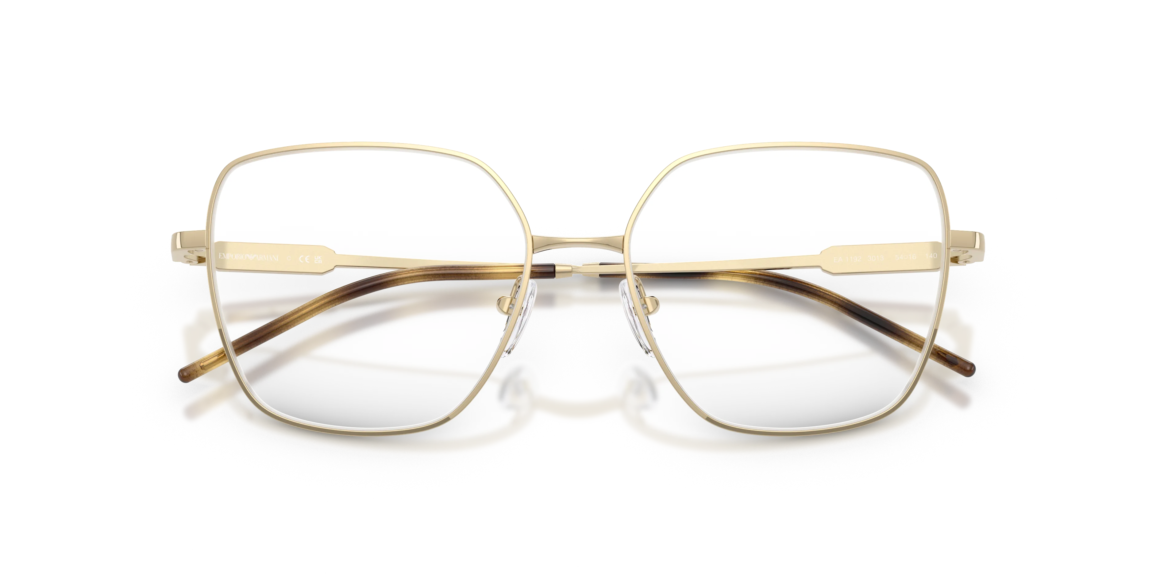 Emporio Armani EA1192 3013 Montature da vista Metallo Oro Trasparente Geometrica Normale - immagine 2