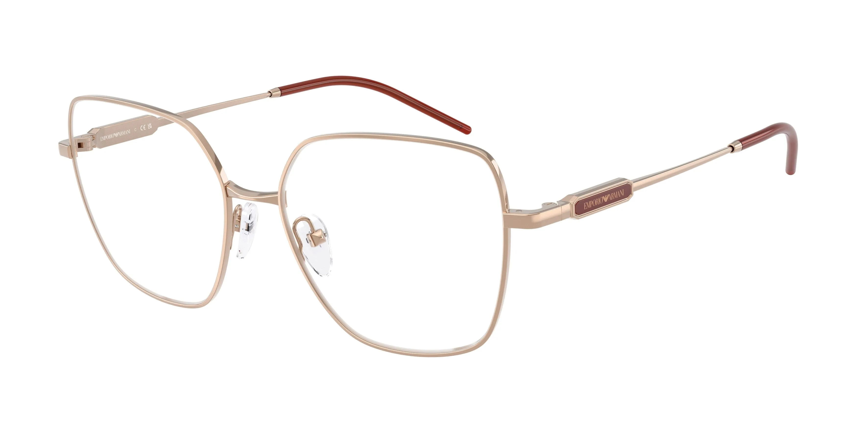 Emporio Armani EA1192 3011 Montature da vista Metallo Oro Trasparente Geometrica Normale - immagine 1