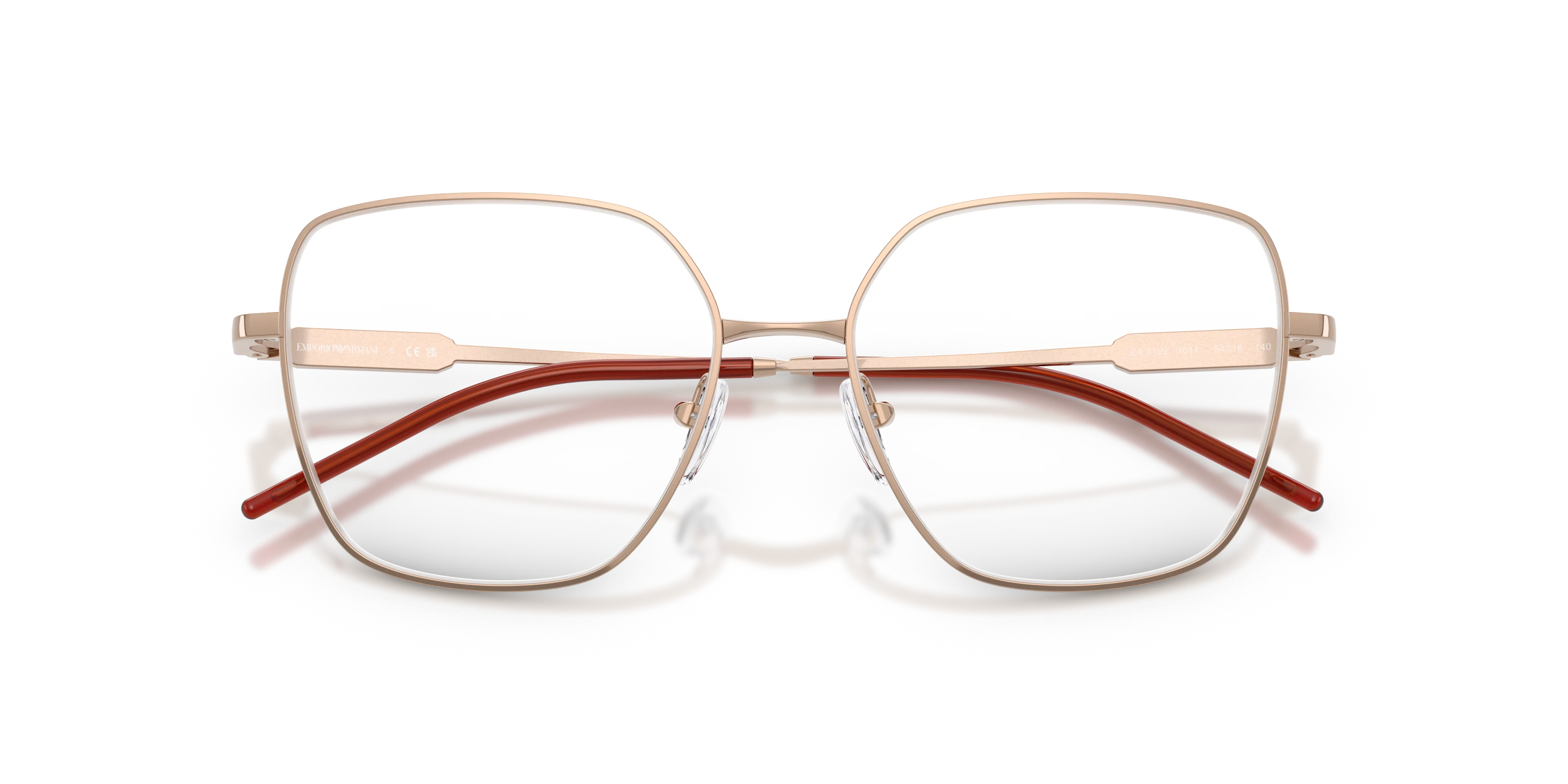 Emporio Armani EA1192 3011 Montature da vista Metallo Oro Trasparente Geometrica Normale - immagine 2