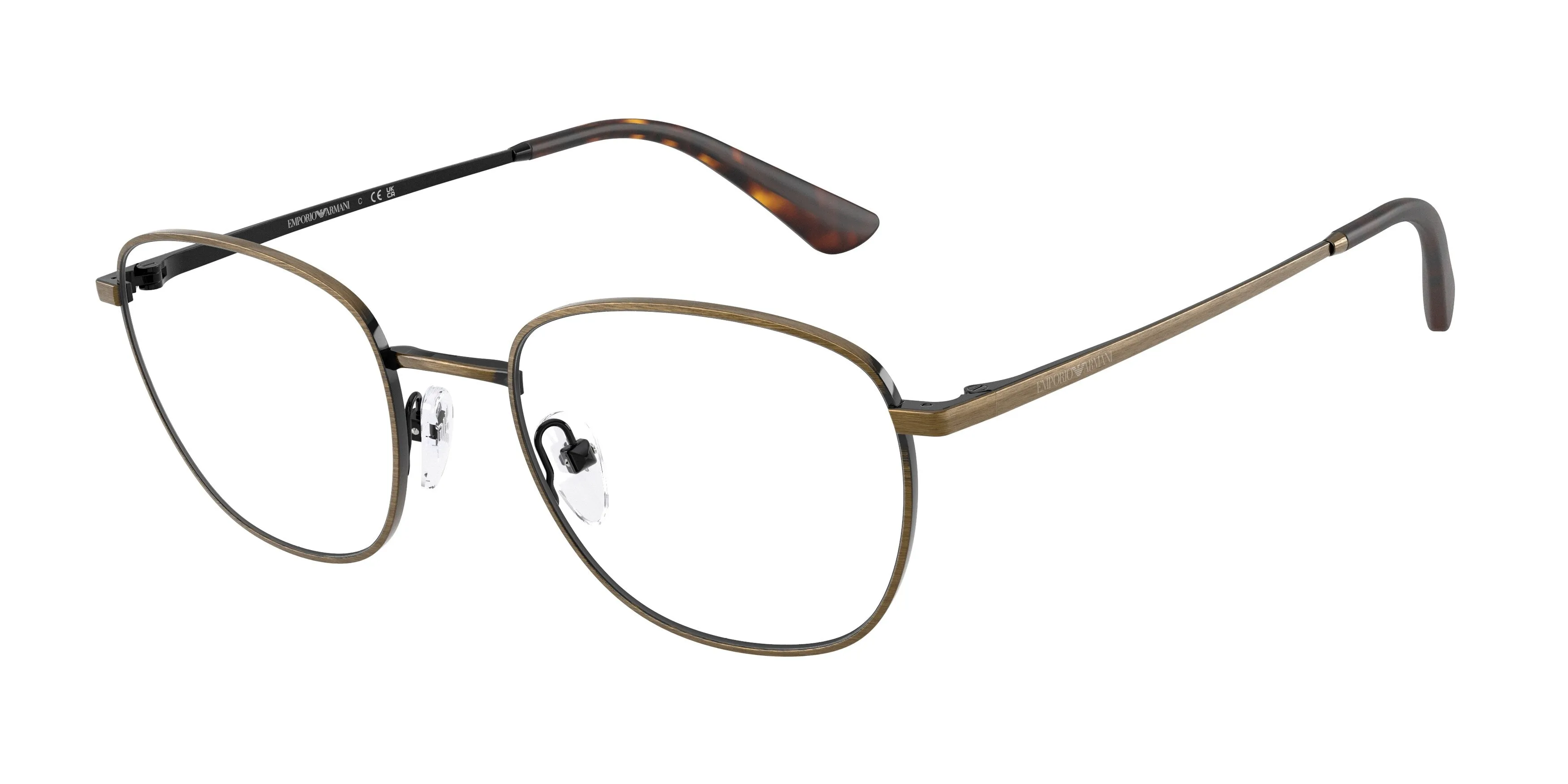 Emporio Armani EA1191 3446 Montature da vista Metallo Oro Trasparente Rotonda Normale - immagine 1