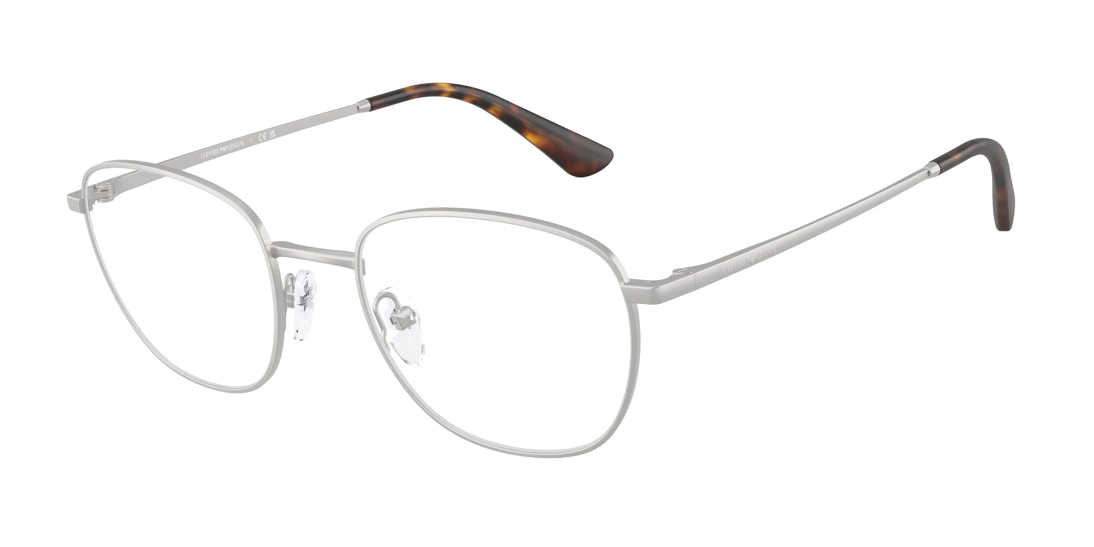Emporio Armani EA1191 3045 Montature da vista Metallo Argento Trasparente Rotonda Normale - immagine 1
