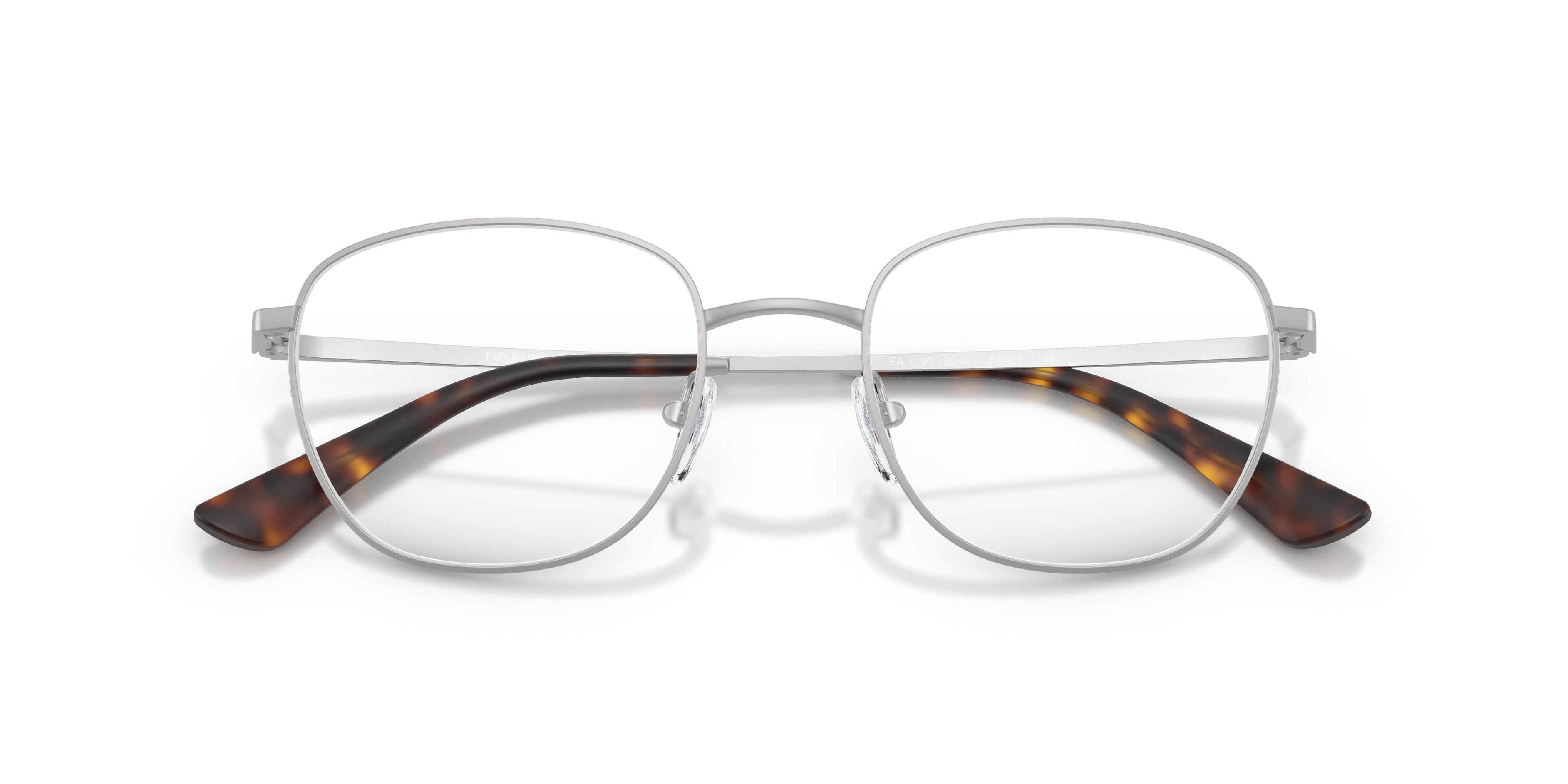 Emporio Armani EA1191 3045 Montature da vista Metallo Argento Trasparente Rotonda Normale - immagine 2