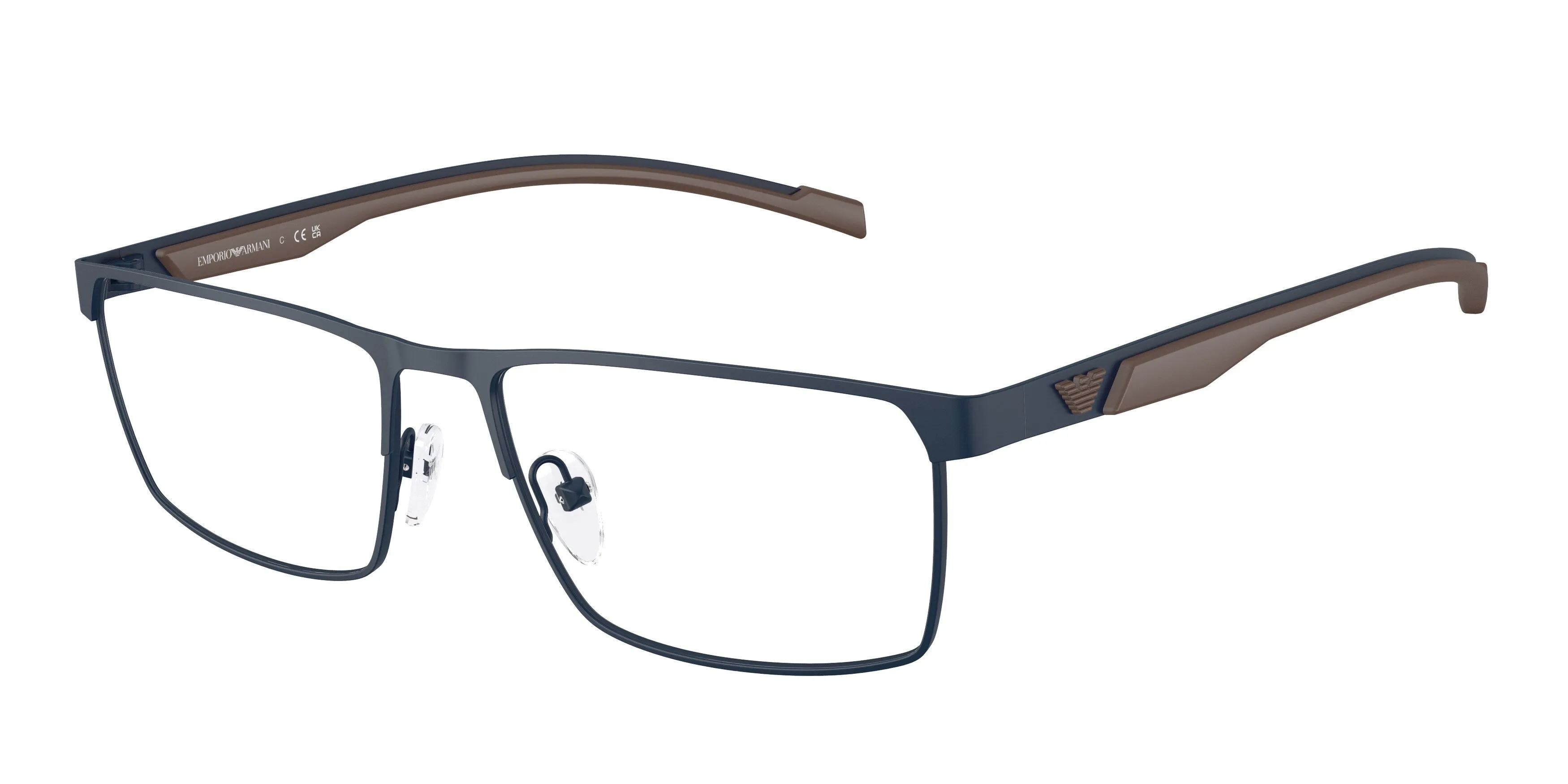 Emporio Armani EA1190 3018 Montature da vista Metallo Blu Trasparente Squadrata Normale - immagine 1