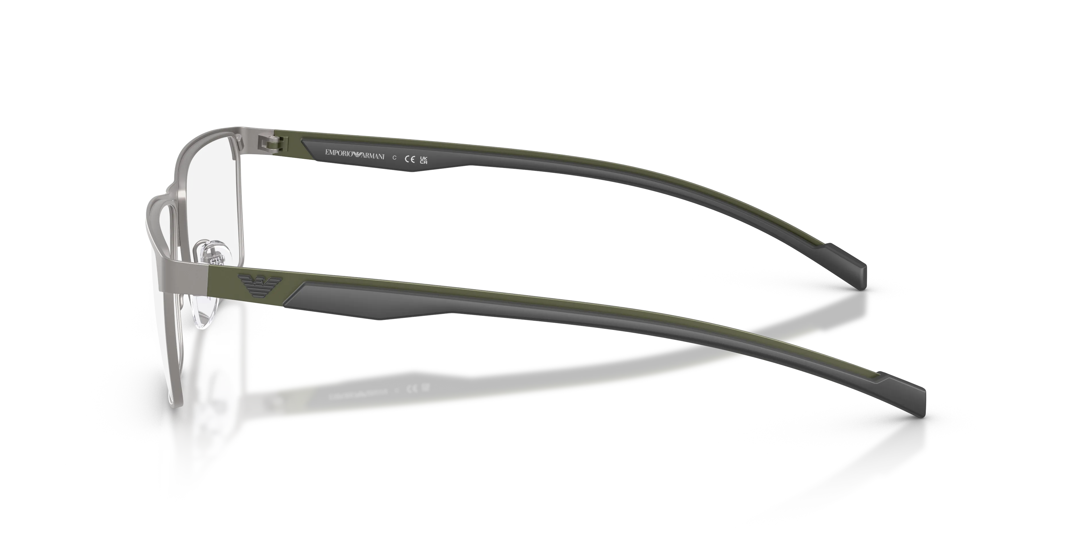 Emporio Armani EA1190 3003 Montature da vista Metallo Grigio Trasparente Squadrata Normale - immagine 4