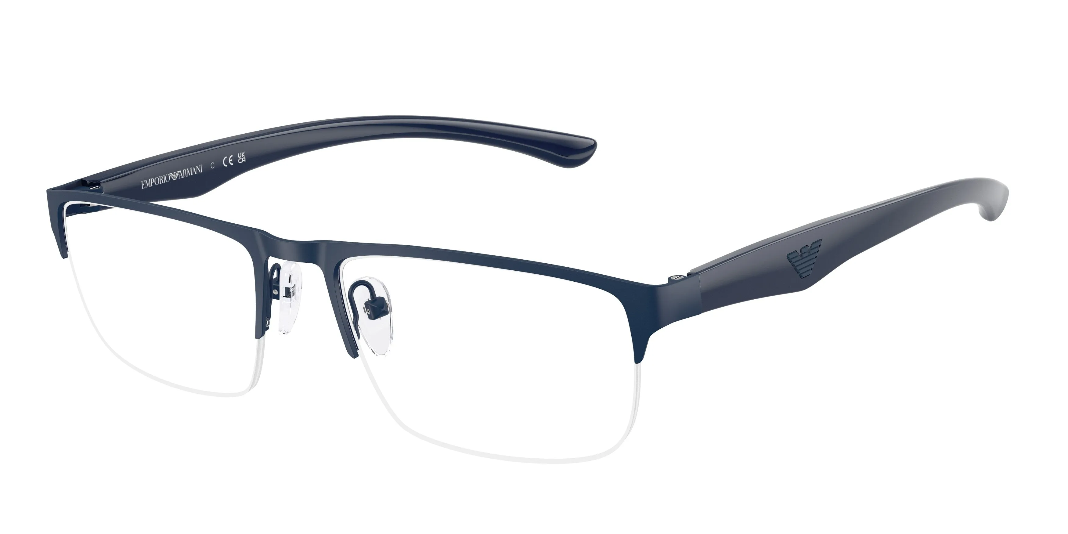 Emporio Armani EA1189 3018 Montature da vista Metallo Blu Trasparente Squadrata Normale - immagine 1