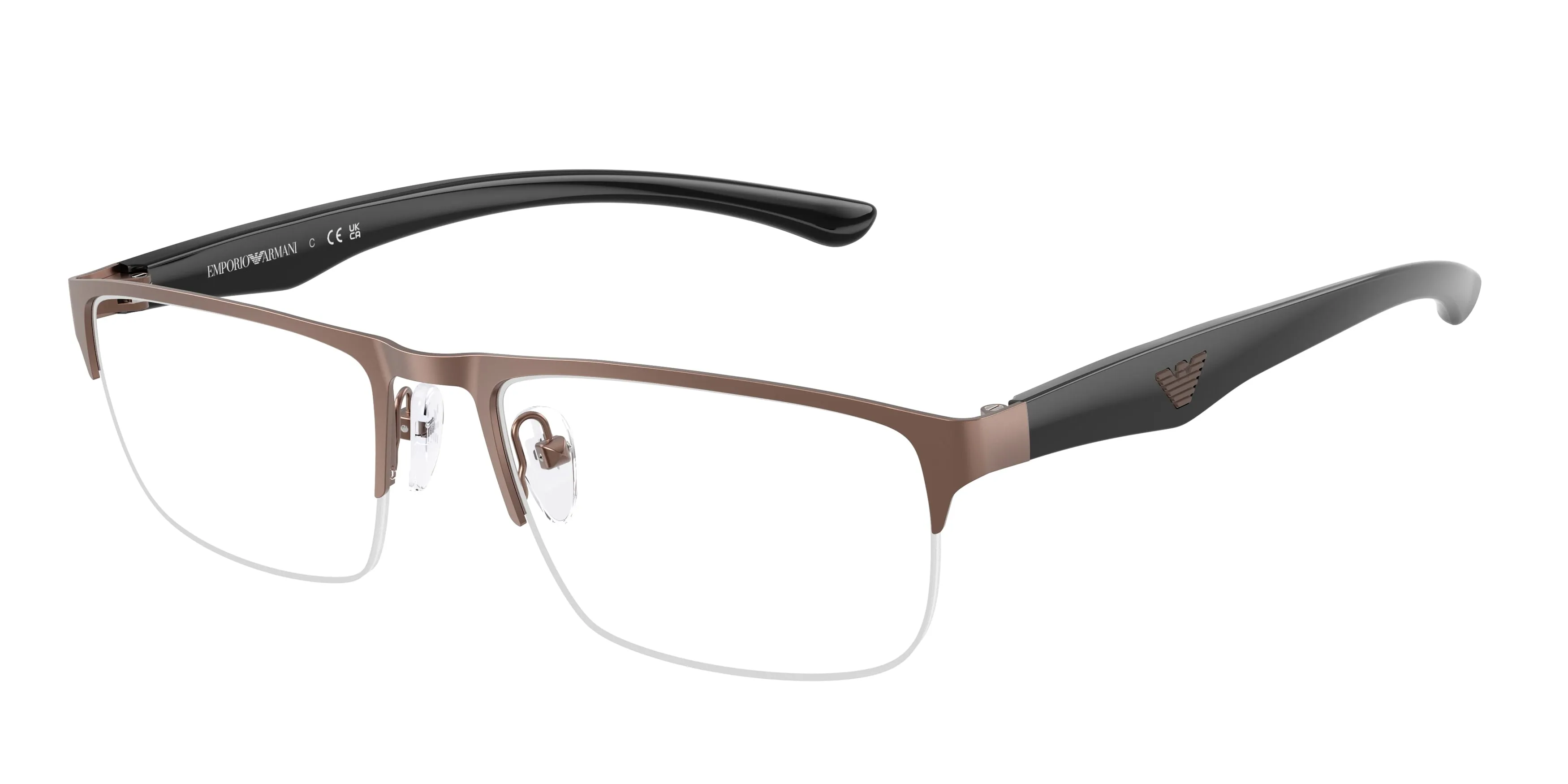 Emporio Armani EA1189 3006 Montature da vista Metallo Bronzo Trasparente Squadrata Normale - immagine 1