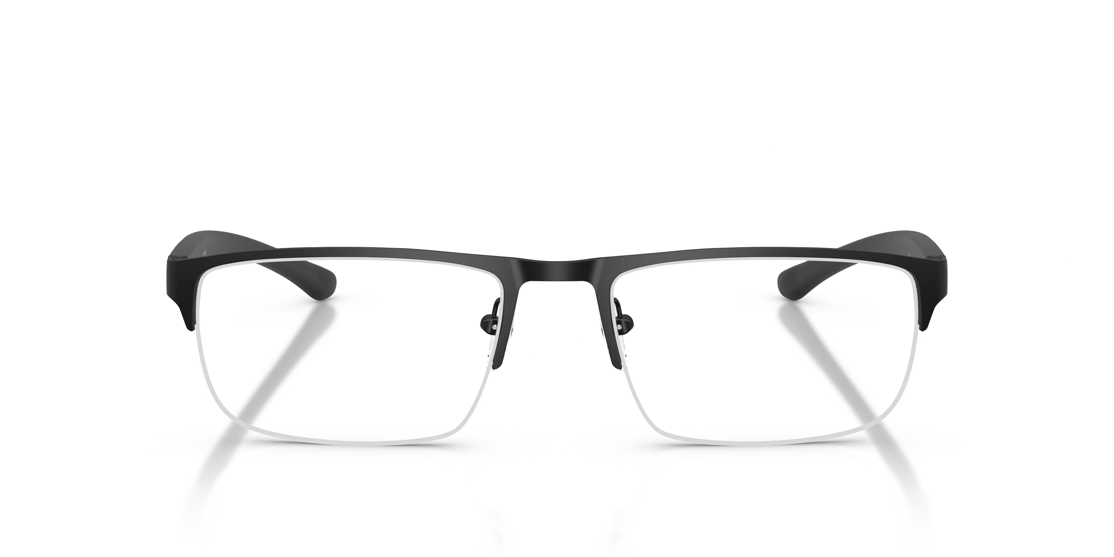 Emporio Armani EA1189 3001 Montature da vista Metallo Nero Trasparente Squadrata Normale - immagine 3