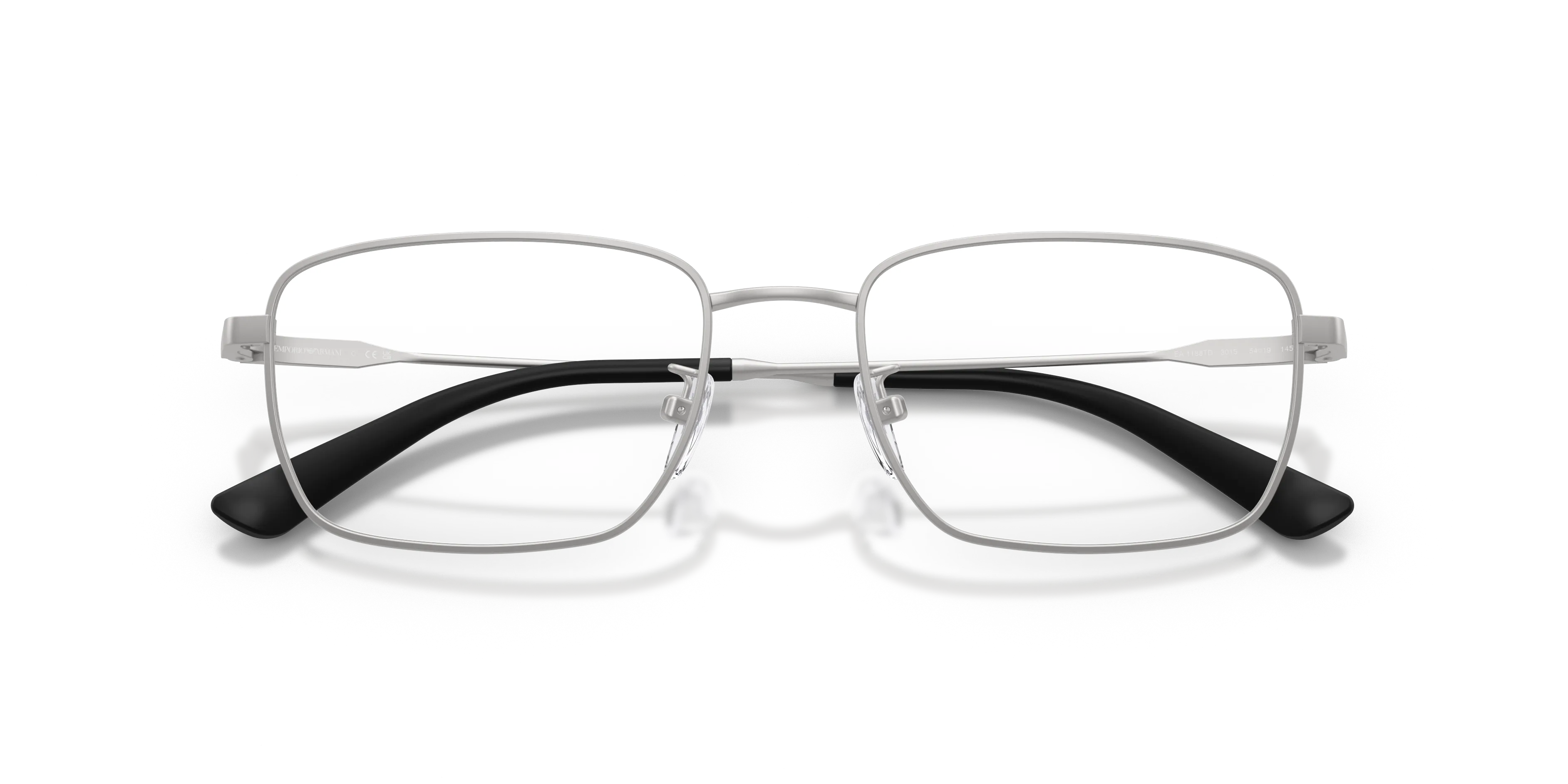 Emporio Armani EA1188TD 3015 Montature da vista Titanio Argento Trasparente Pillow Normale - immagine 2