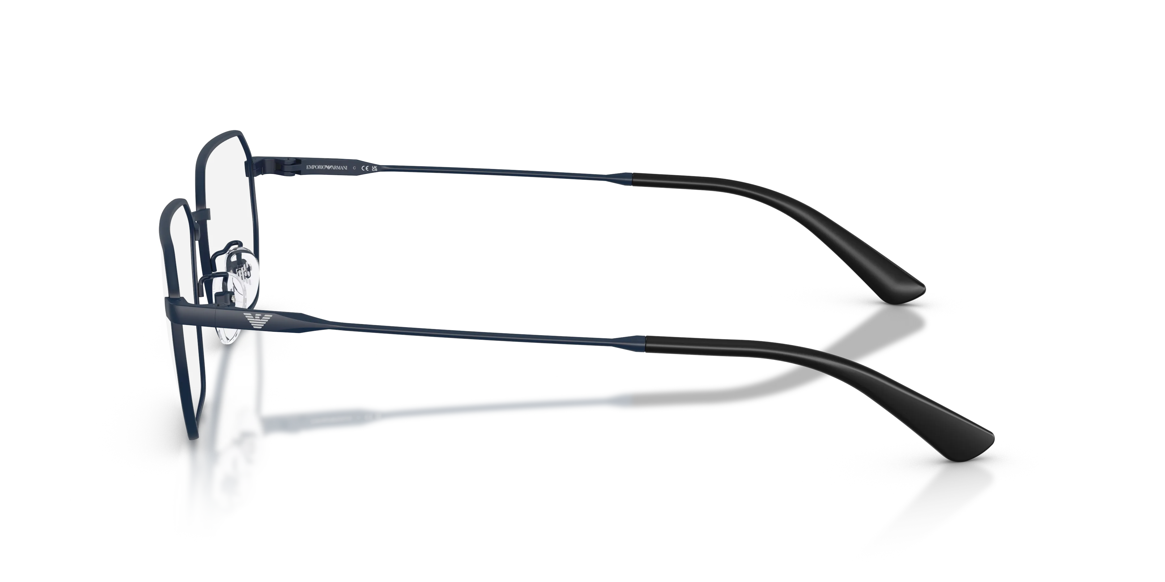 Emporio Armani EA1187TD 3018 Montature da vista Titanio Blu Trasparente Rotonda Normale - immagine 4