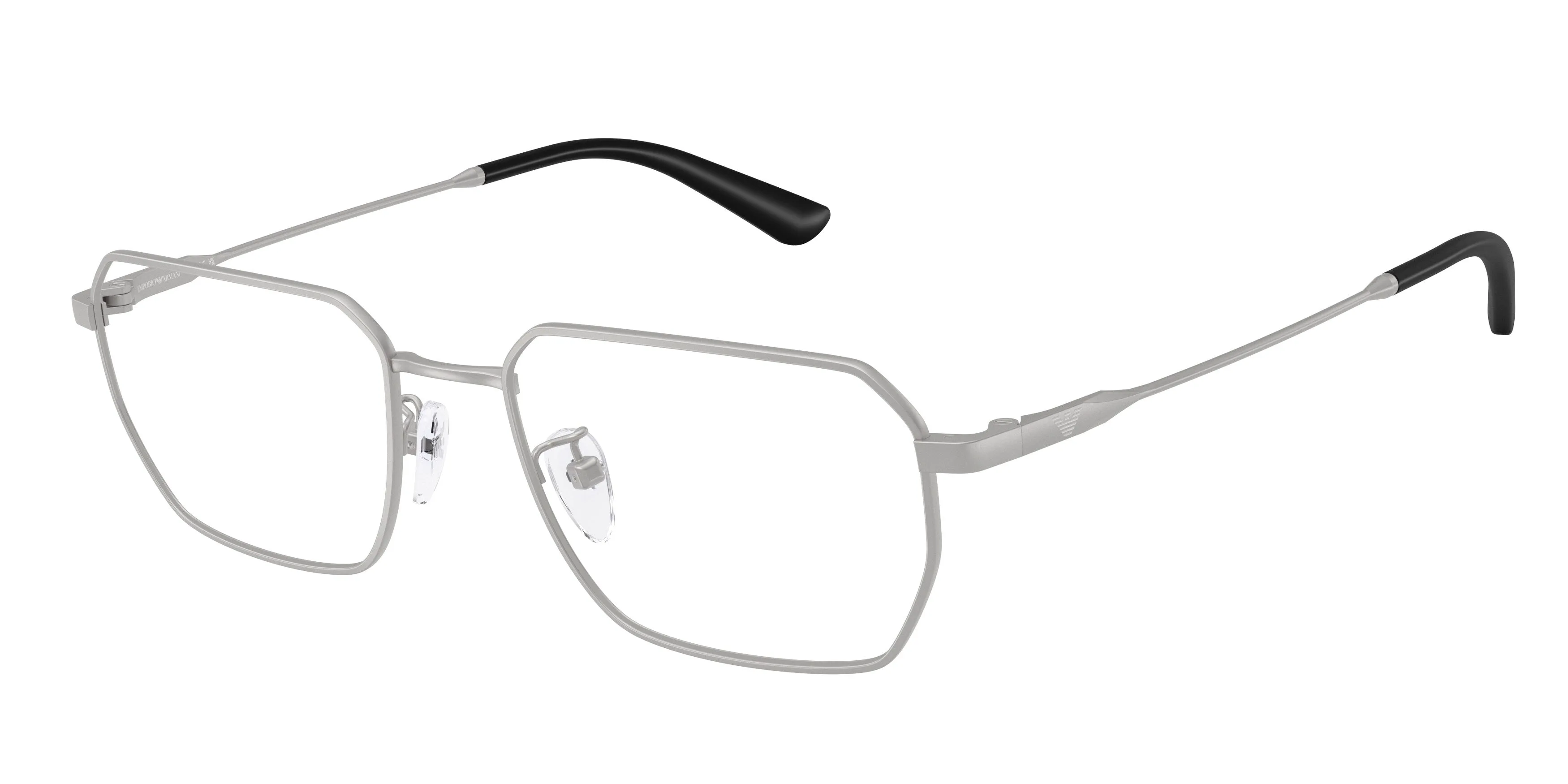 Emporio Armani EA1187TD 3015 Montature da vista Titanio Argento Trasparente Rotonda Normale - immagine 1