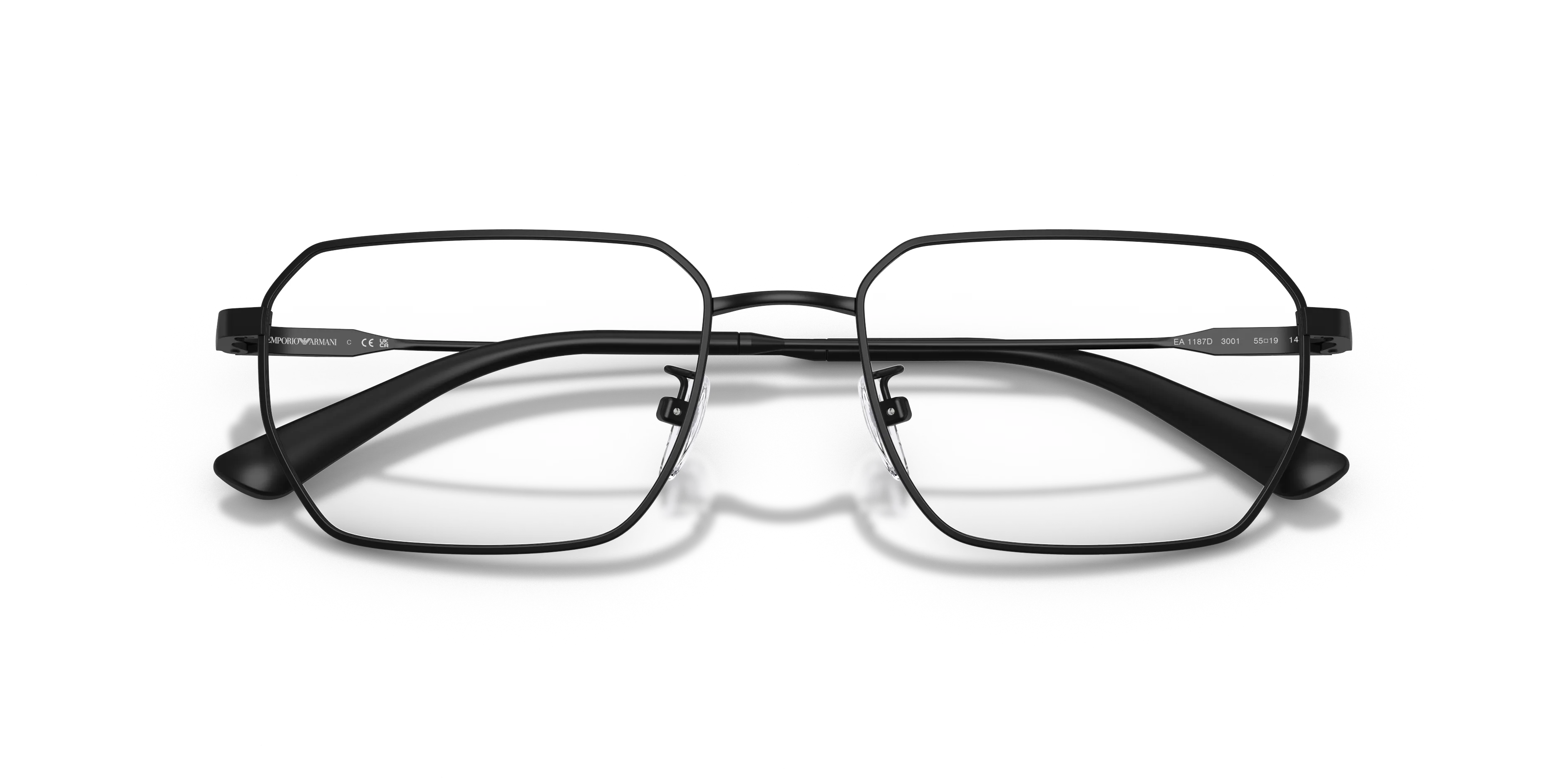 Emporio Armani EA1187TD 3001 Montature da vista Titanio Nero Trasparente Rotonda Normale - immagine 2