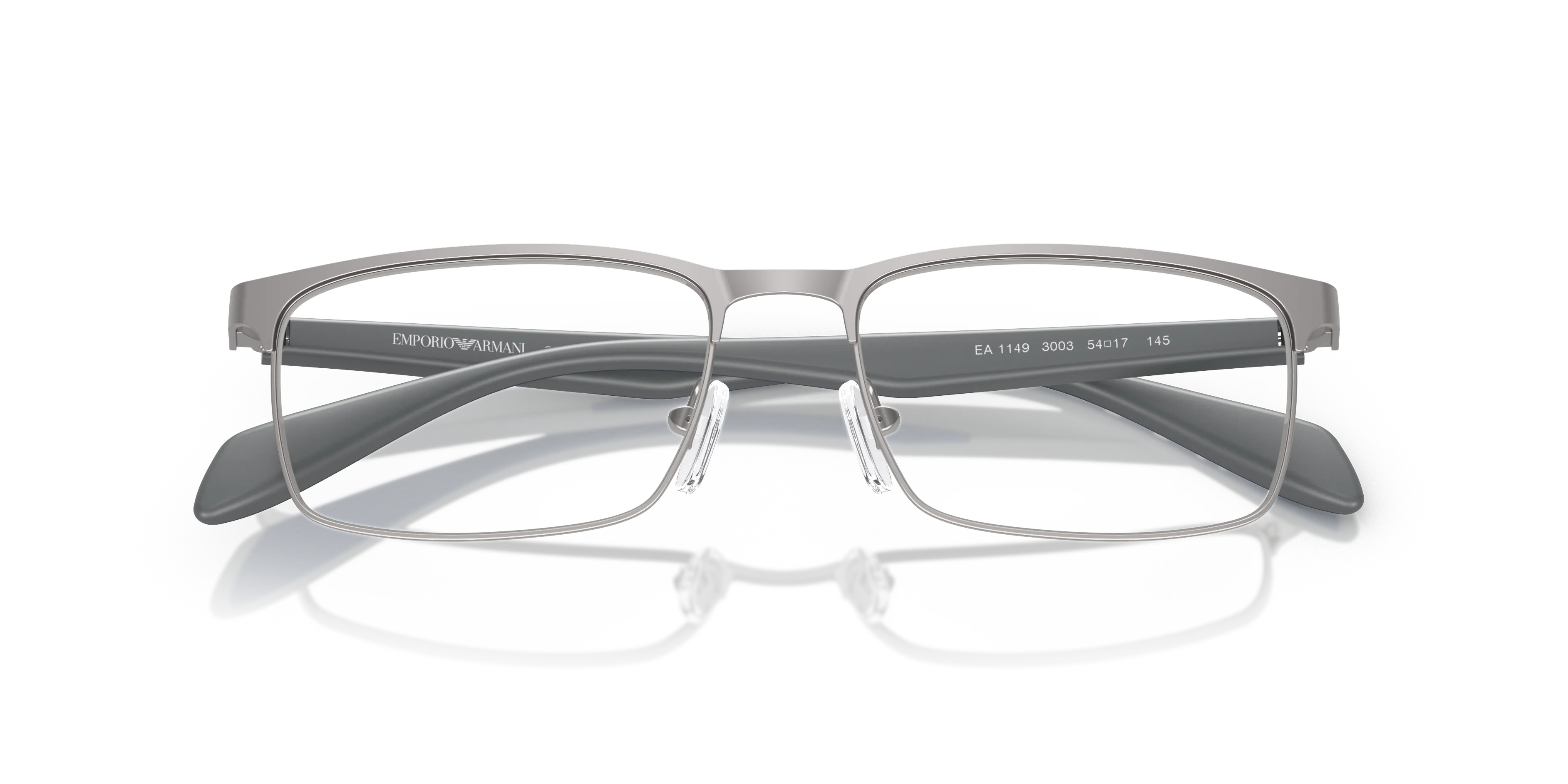Emporio Armani EA1149 3003 Montature da vista Metallo Grigio Trasparente Squadrata Normale - immagine 2