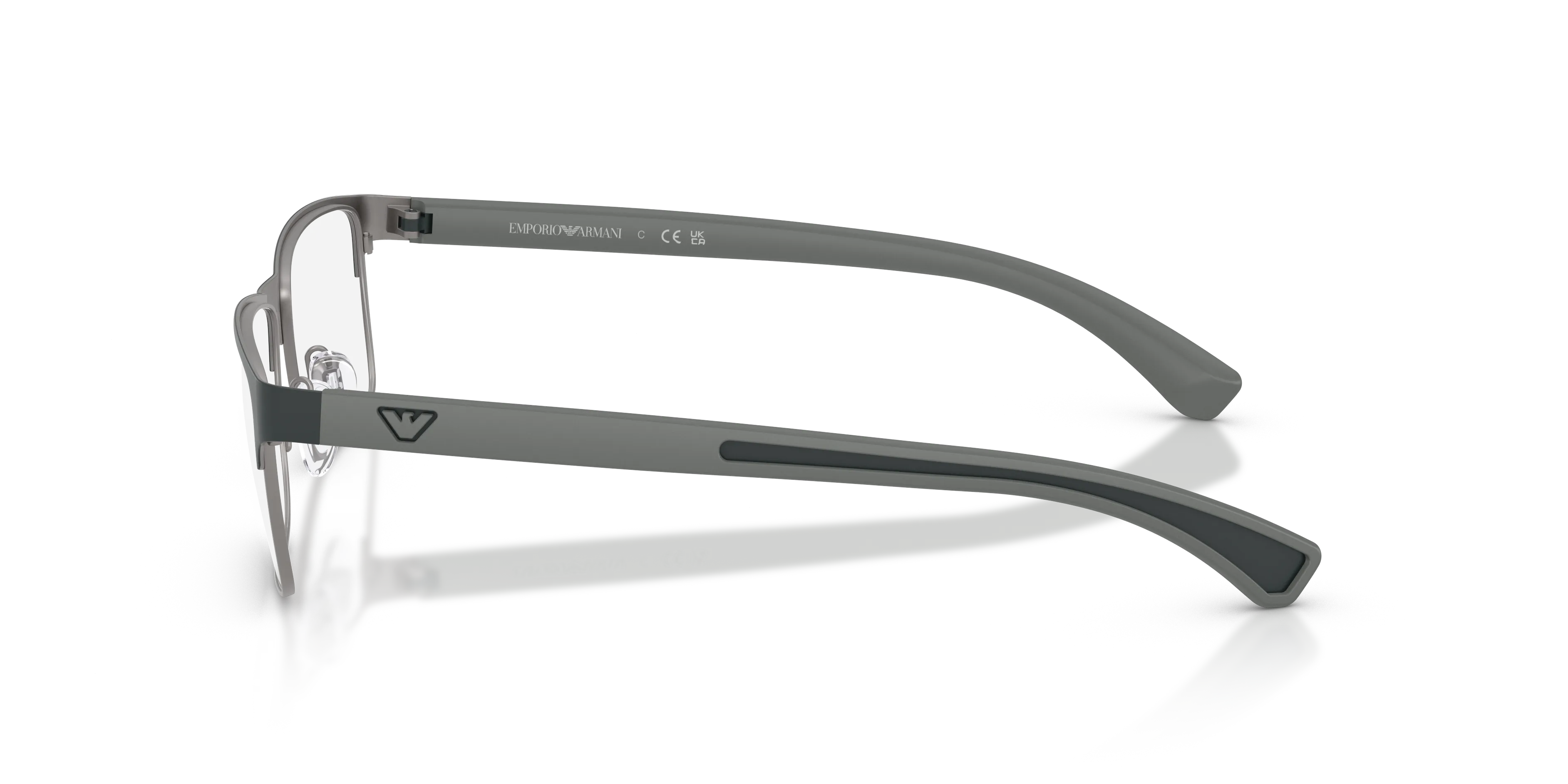 Emporio Armani EA1052 3443 Montature da vista Metallo Grigio Trasparente Squadrata Normale - immagine 4