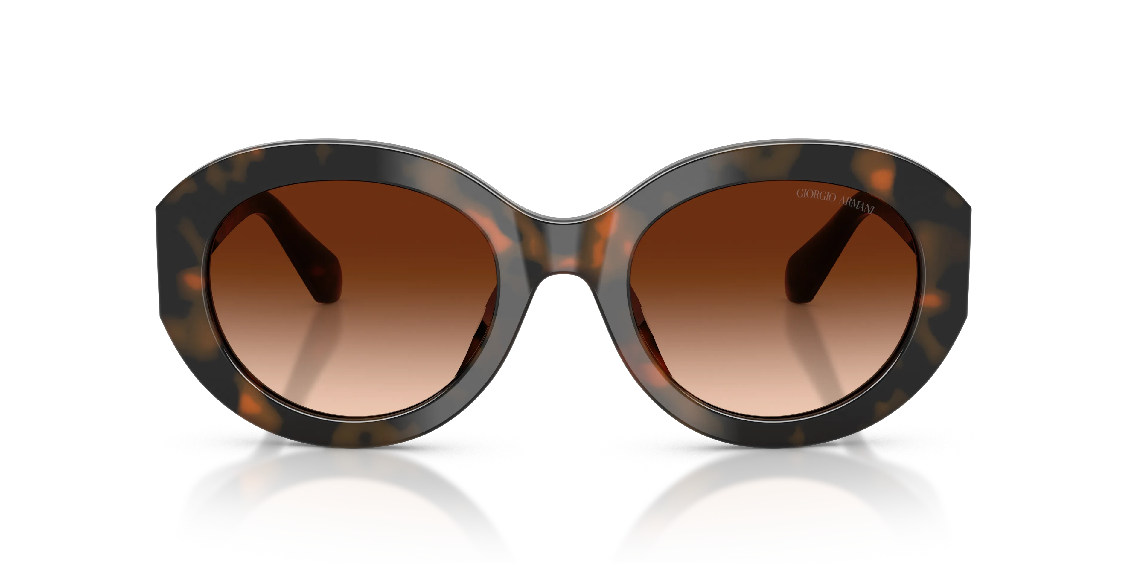 Giorgio Armani AR8269U 647874 Occhiali da sole Acetato Tartaruga Marrone Rotonda Normale Sfumato - immagine 3