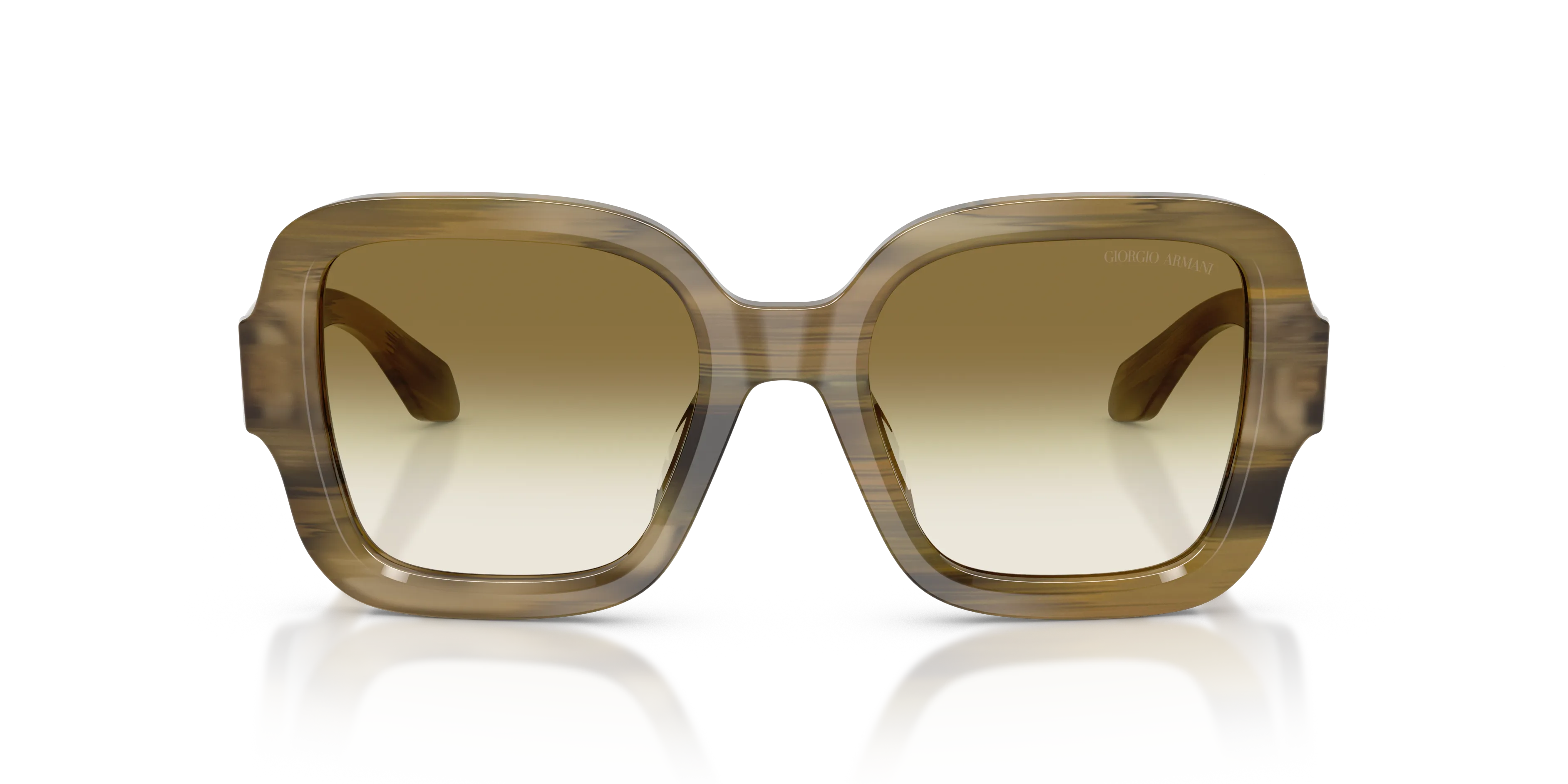 Giorgio Armani AR8268U 64808E Occhiali da sole Acetato Verde Verde Squadrata Normale Sfumato - immagine 3