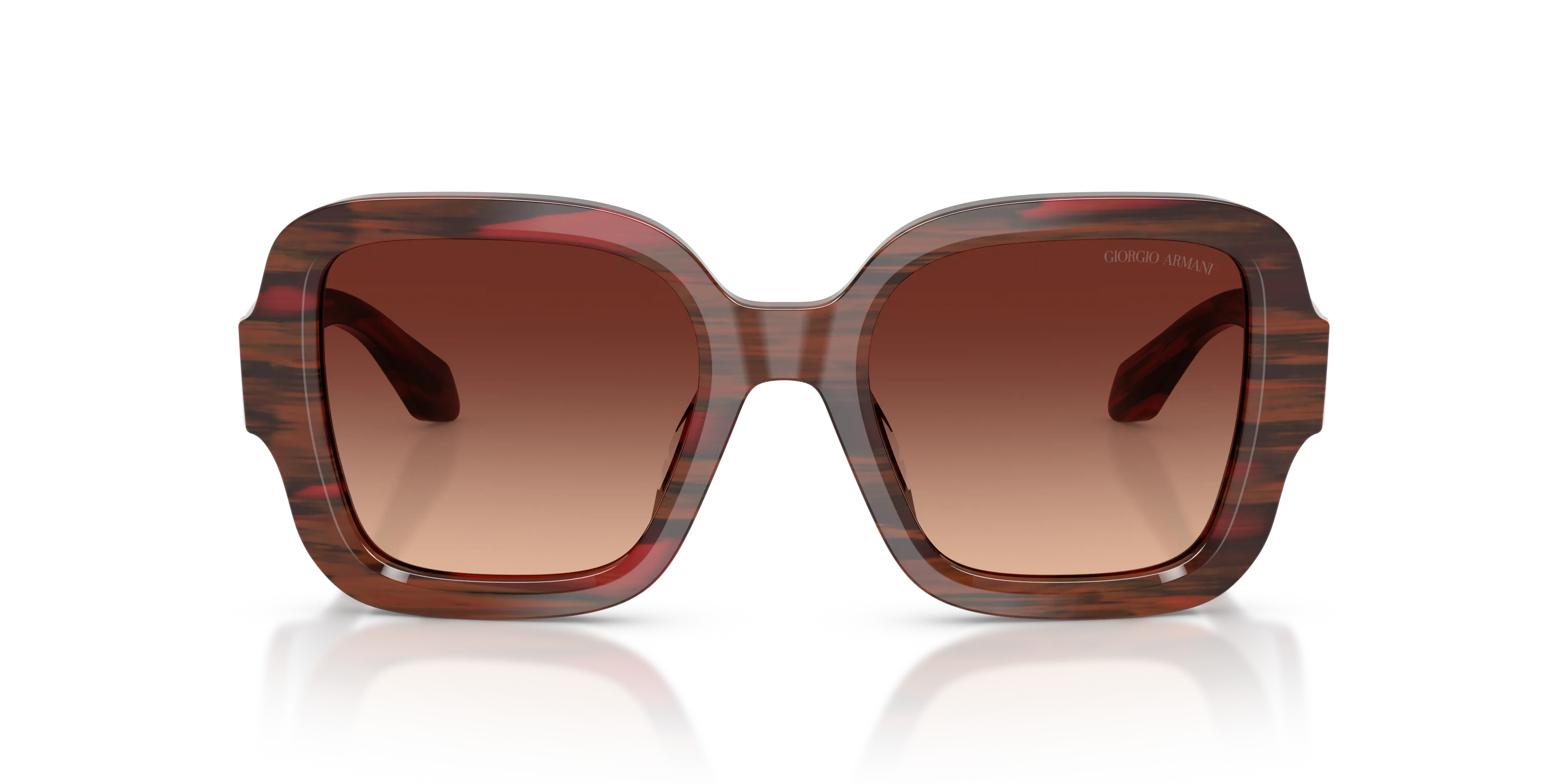 Giorgio Armani AR8268U 647913 Occhiali da sole Acetato Viola Marrone Squadrata Normale Sfumato - immagine 3