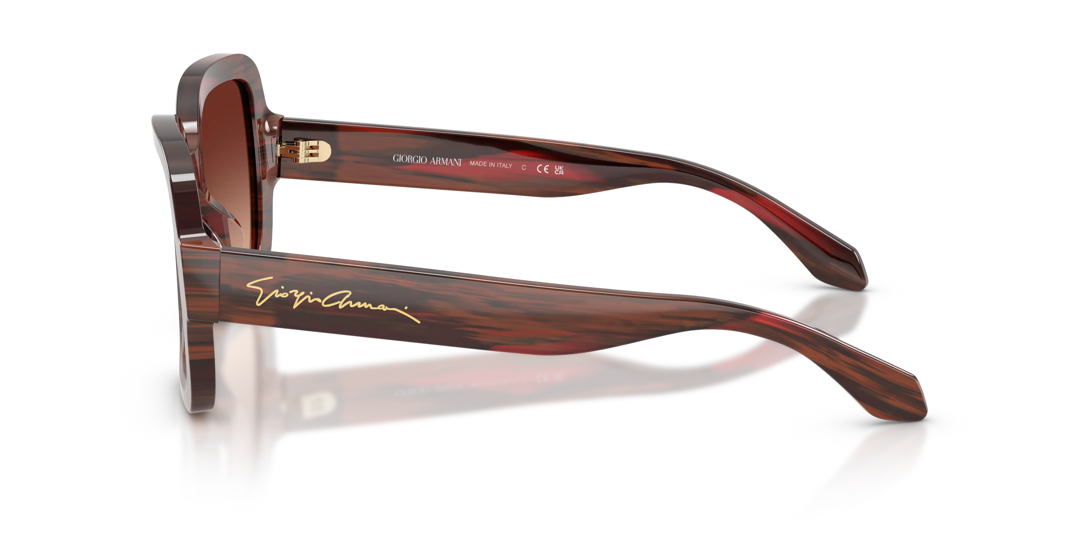 Giorgio Armani AR8268U 647913 Occhiali da sole Acetato Viola Marrone Squadrata Normale Sfumato - immagine 4