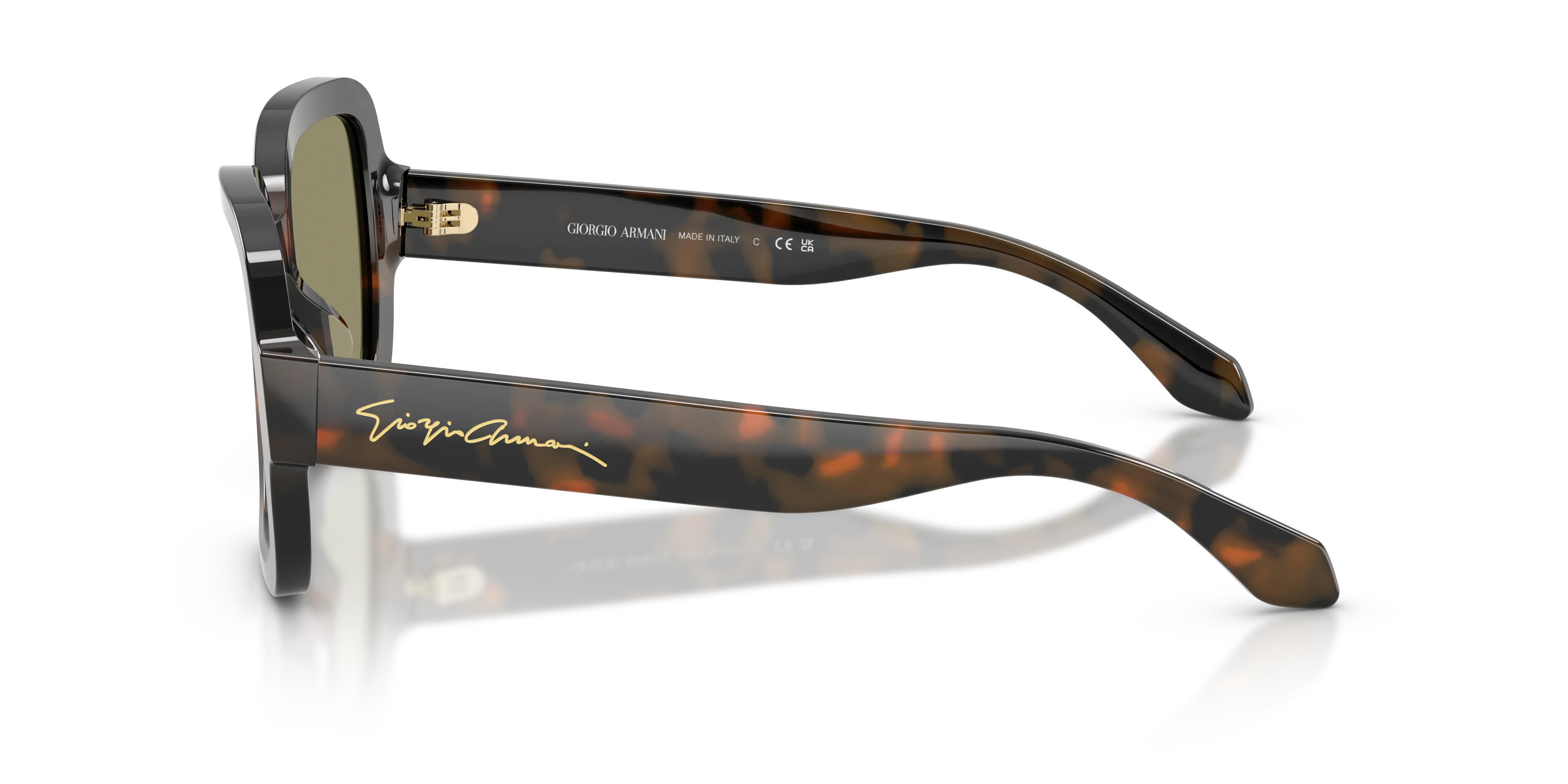 Giorgio Armani AR8268U 64782A Occhiali da sole Acetato Tartaruga Verde Squadrata Normale - immagine 4