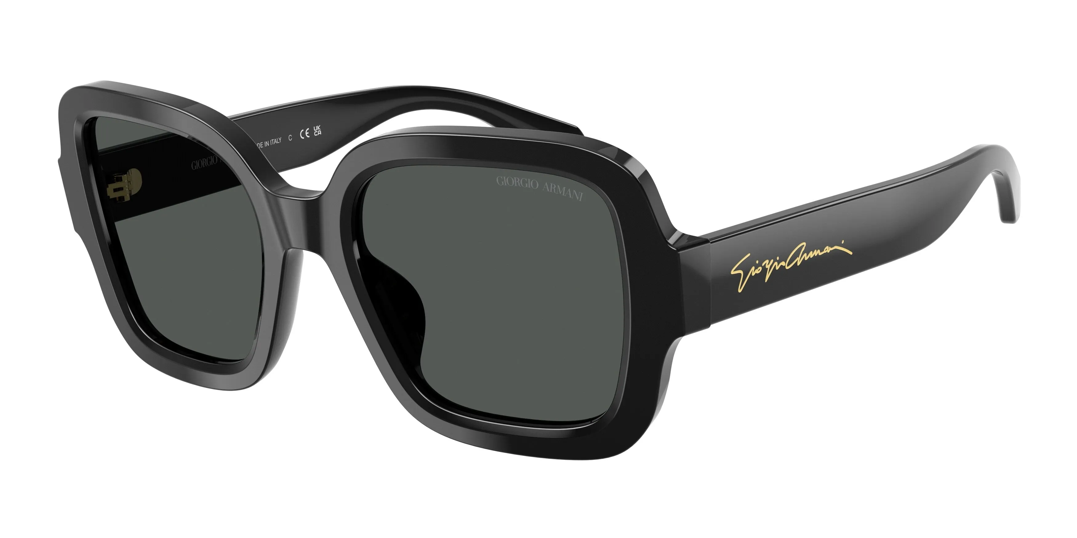 Giorgio Armani AR8268U 587587 Occhiali da sole Acetato Nero Grigio Squadrata Normale - immagine 1