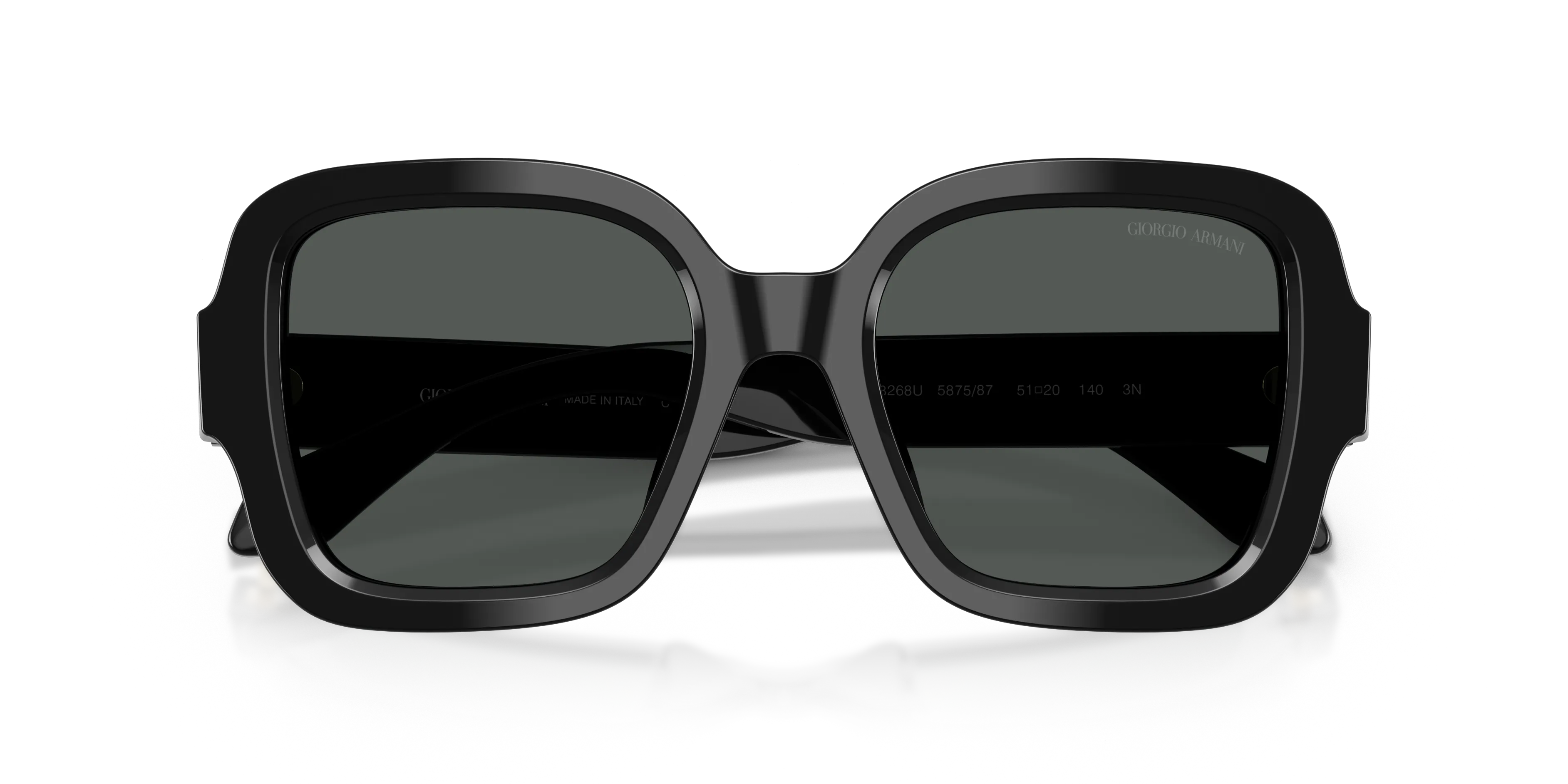 Giorgio Armani AR8268U 587587 Occhiali da sole Acetato Nero Grigio Squadrata Normale - immagine 2