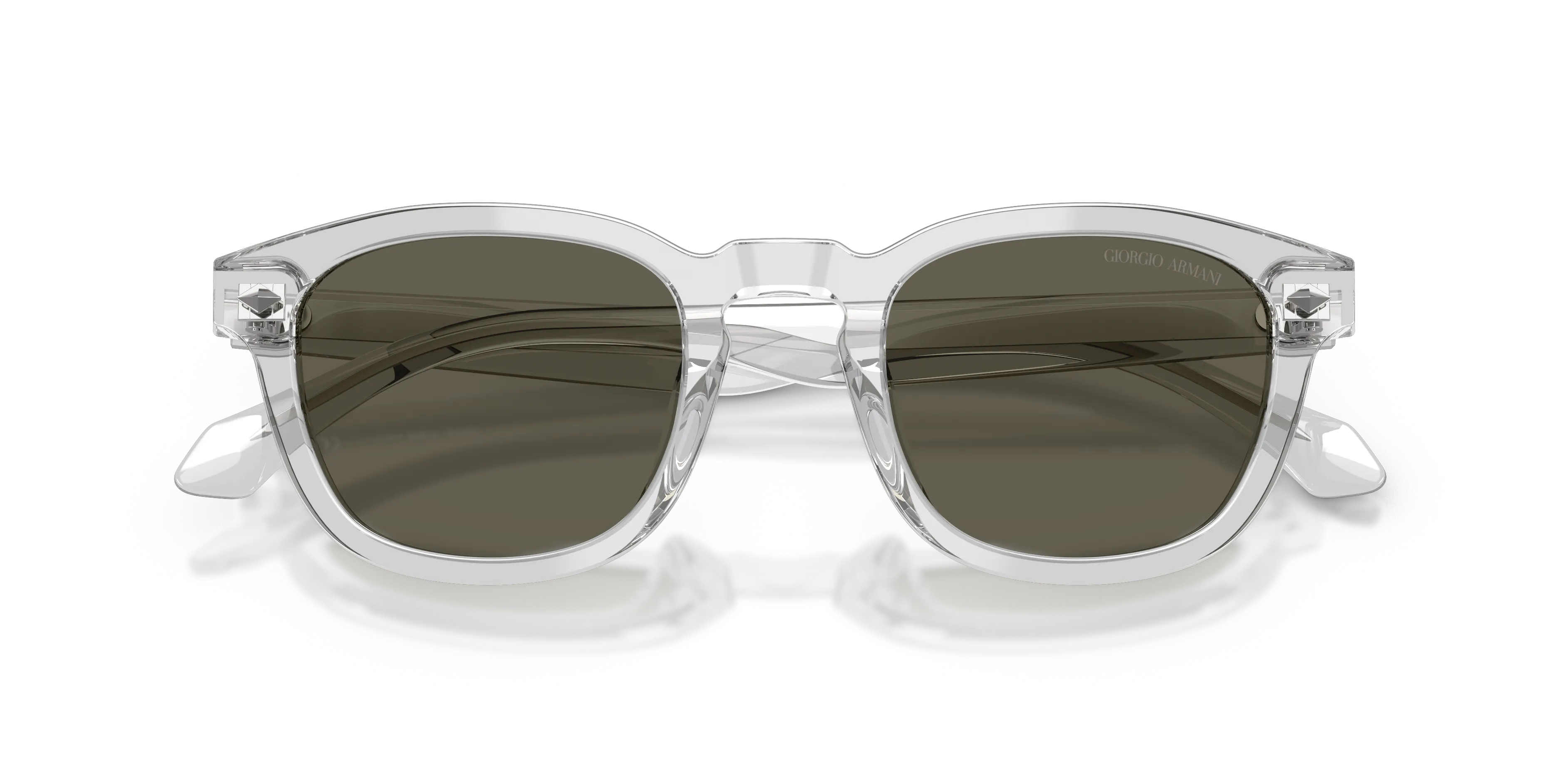 Giorgio Armani AR8266U 647071 Occhiali da sole Acetato Grigio Marrone Pantos Normale - immagine 2