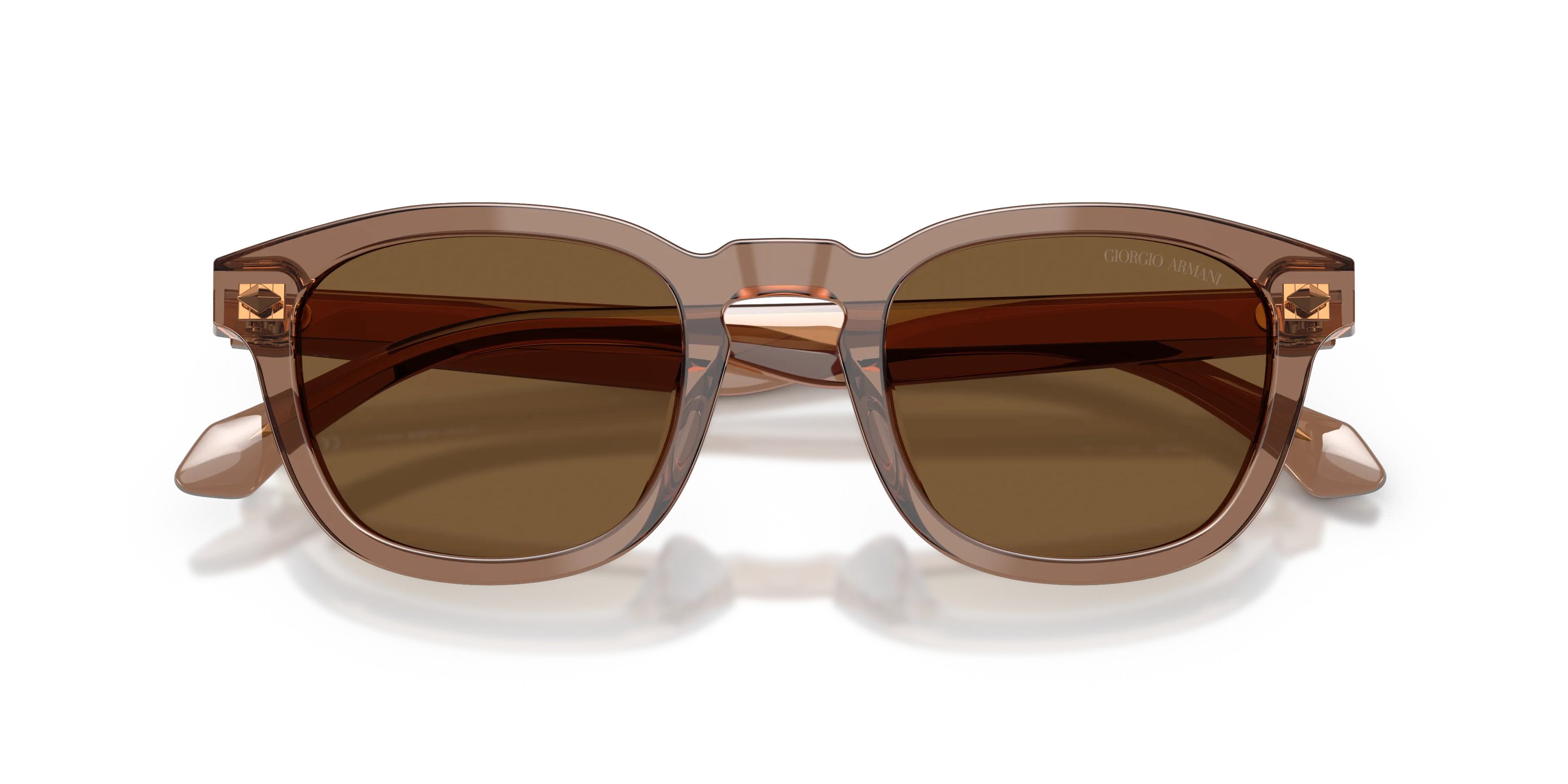 Giorgio Armani AR8266U 646973 Occhiali da sole Acetato Marrone Marrone Pantos Normale - immagine 2