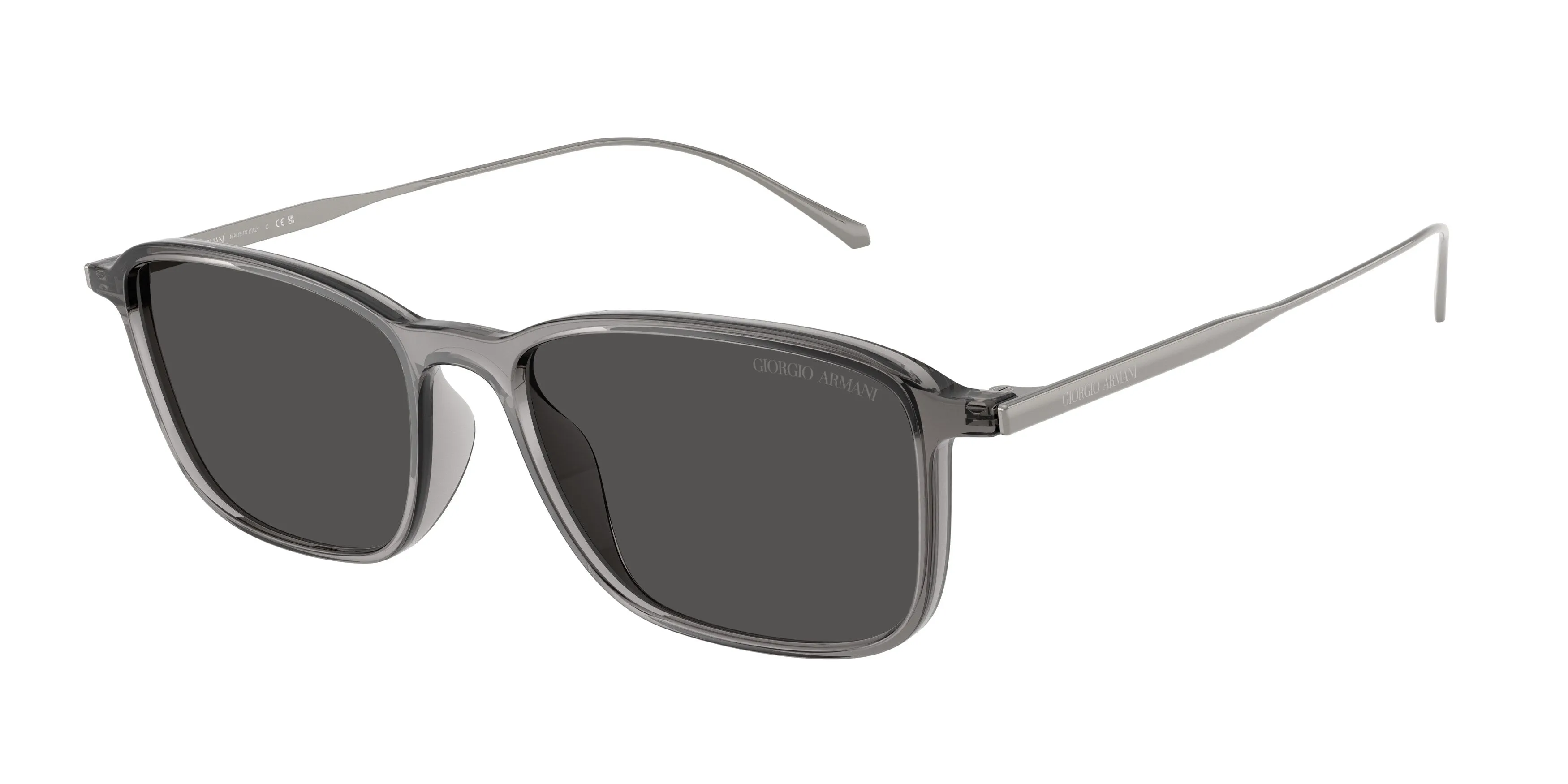 Giorgio Armani AR8264U 648987 Occhiali da sole Iniettato Grigio Grigio Squadrata Normale - immagine 1